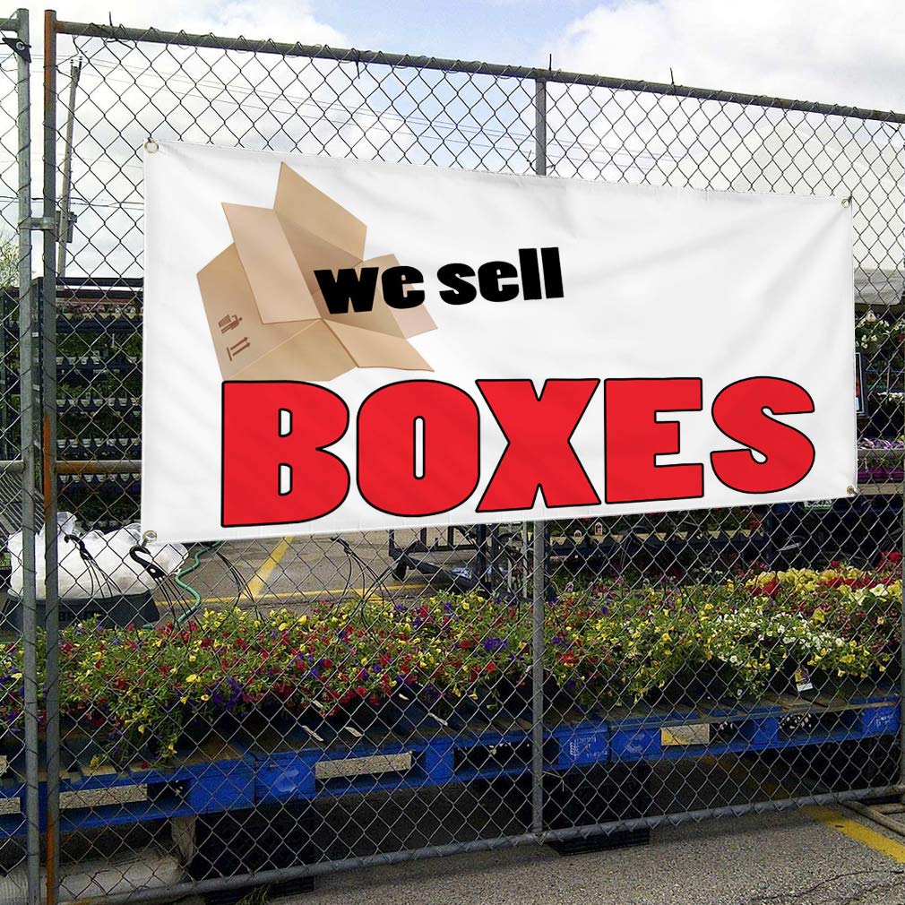 Vinyl Banner - 48x96 Inches, Weatherproof & Durable for Outdoor Use - White with 8 Grommets - Multiple Sizes Available - Perfect for Business Signs, Yard Displays & Industrial Advertising