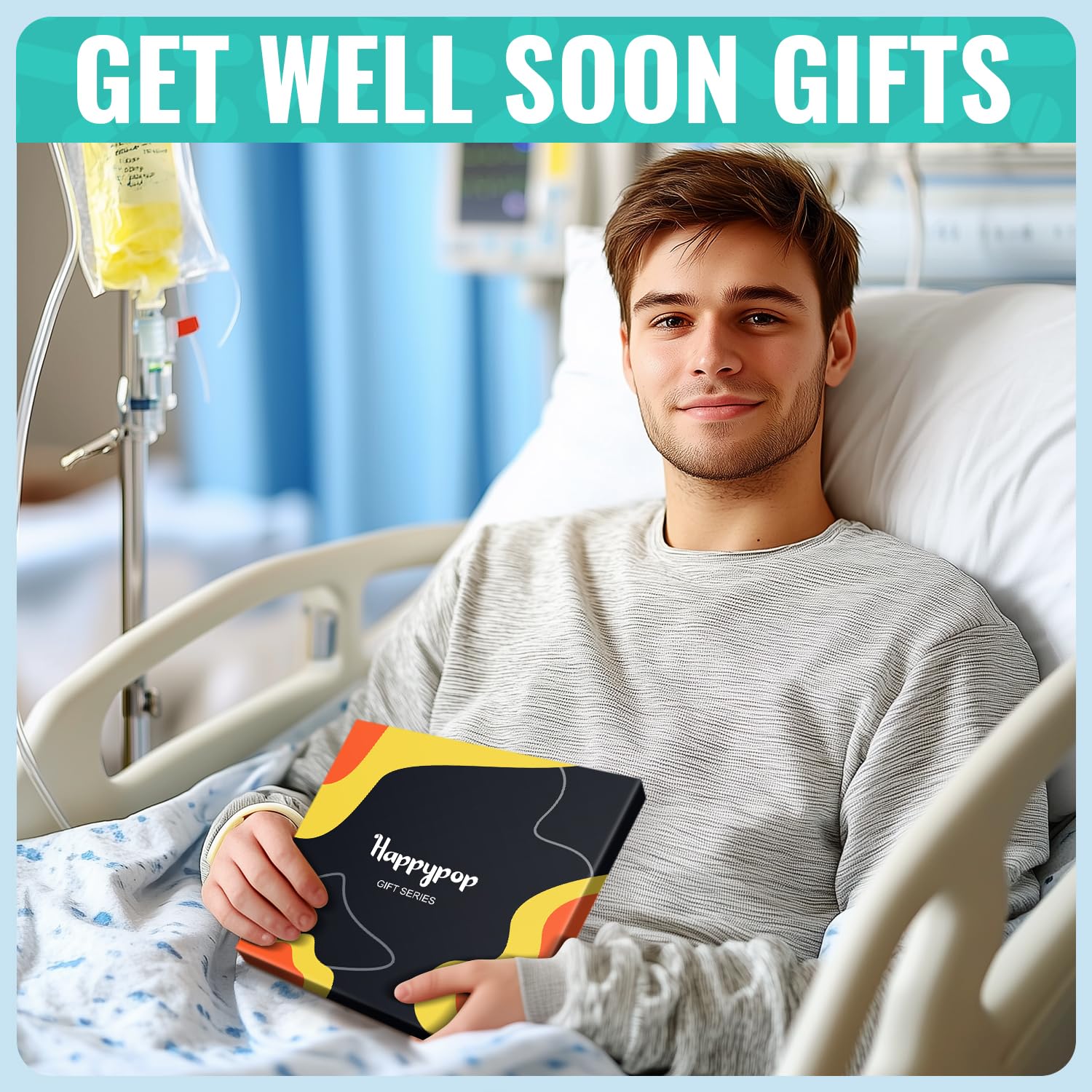 HappyPop Get Well Soon Gifts for Women & Men - Thoughtful Post-Surgery & Chemotherapy Recovery Socks - Comfortable Hospital Stay & Home Healing Gifts