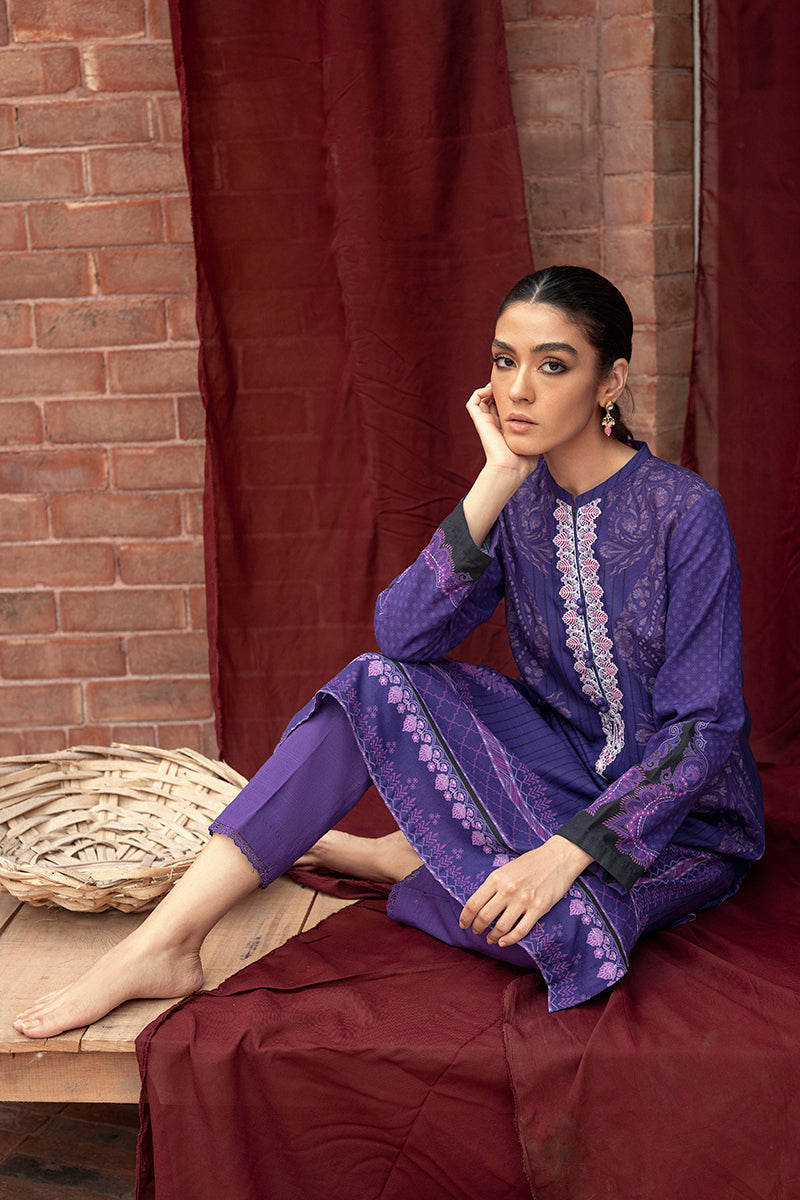 INDIGO GLAM 2PC KHADDAR SUIT | Premium Cotton Pakistani Traditional Outfit | Perfect for Weddings, Festivals & Special Occasions