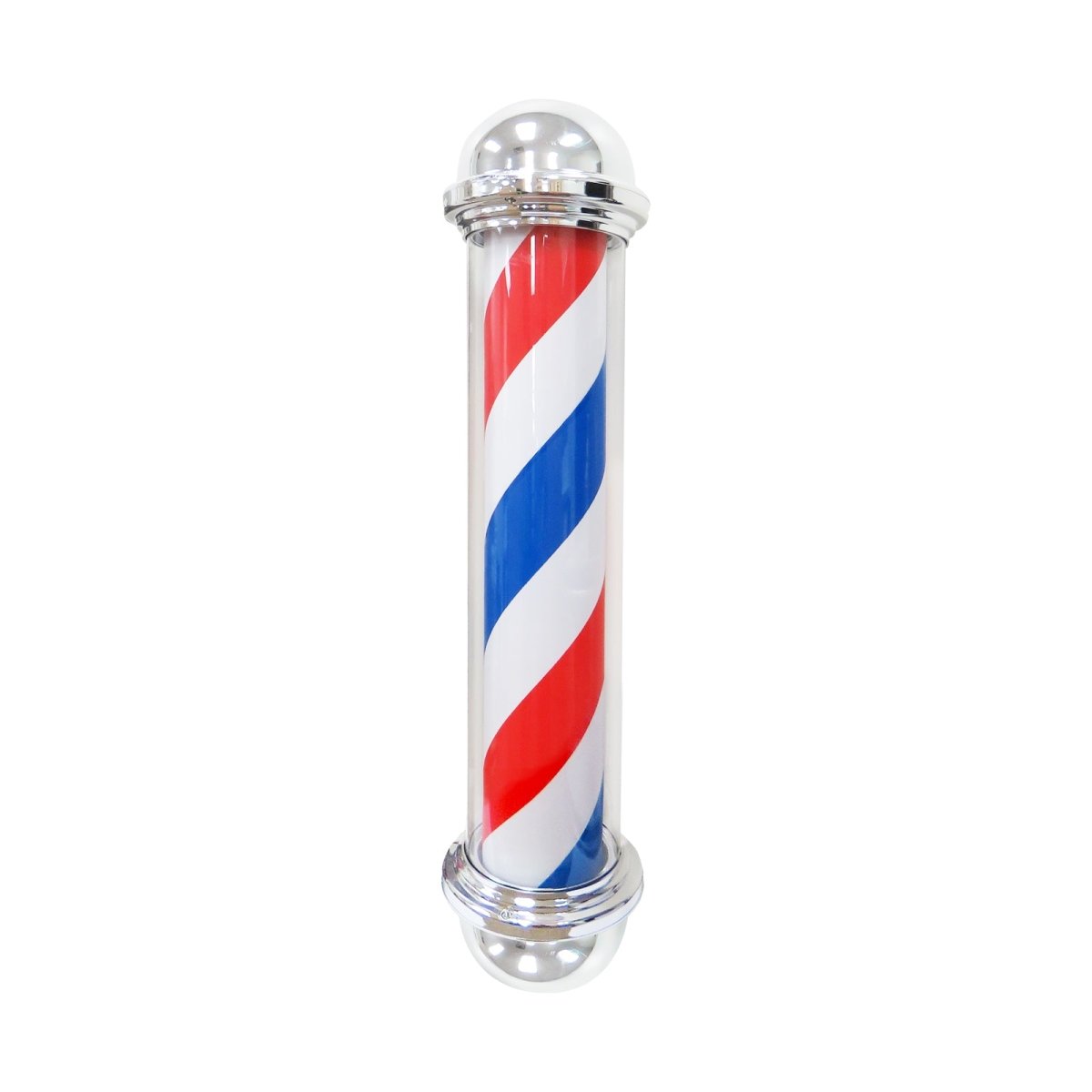 35in LED Blue Red Stripes Rotating Barber Pole - BP843 | Classic Barber Shop Sign for Salon Decor & Vintage Style Barbershop Lighting