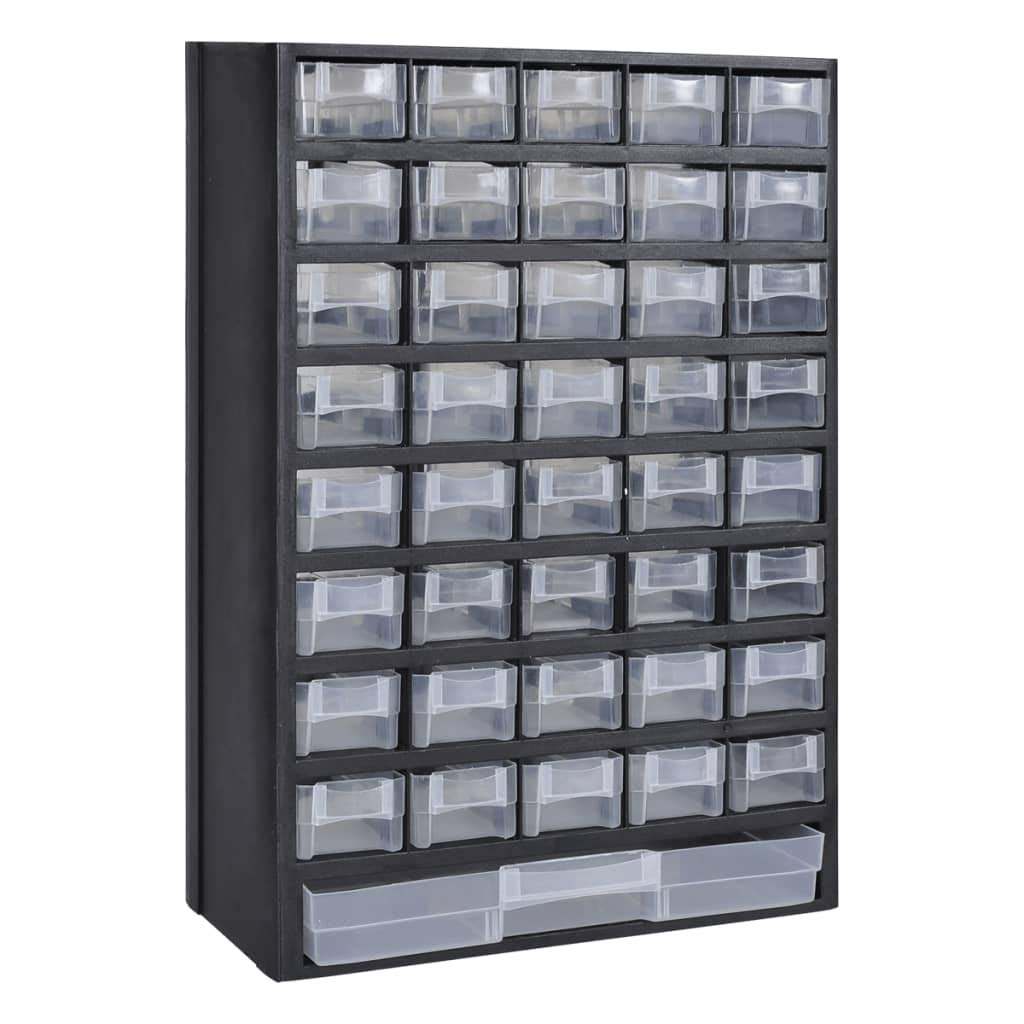 Plastic Parts Storage Cabinet - Tool Organizer for Craft & Hardware