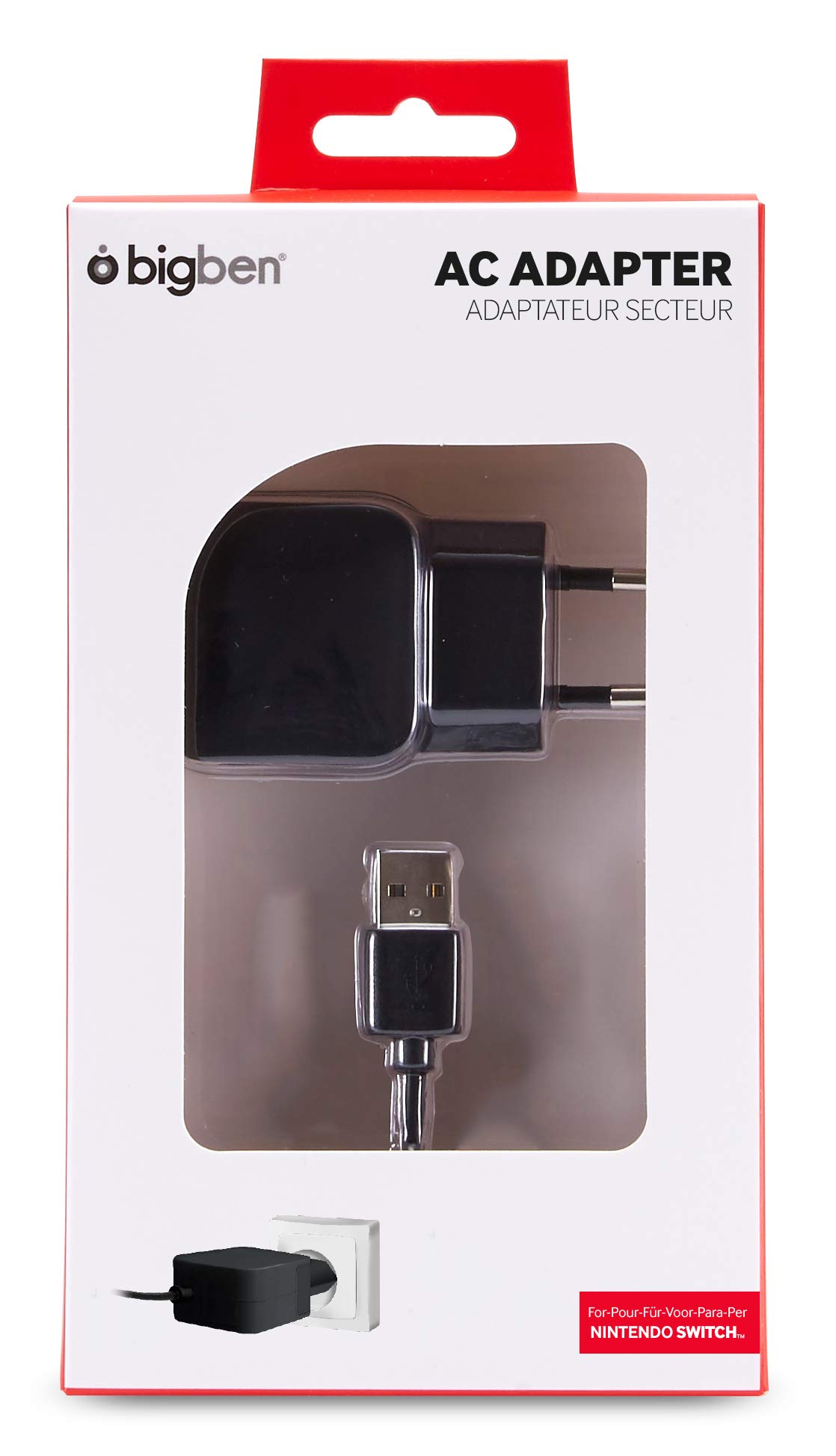 Original Nintendo Switch Power Adapter - SWITCHADAPTV2 by BigBen Interactive - Fast Charging for Nintendo Switch & Switch Lite - Perfect for Home, Travel & Gaming On-The-Go