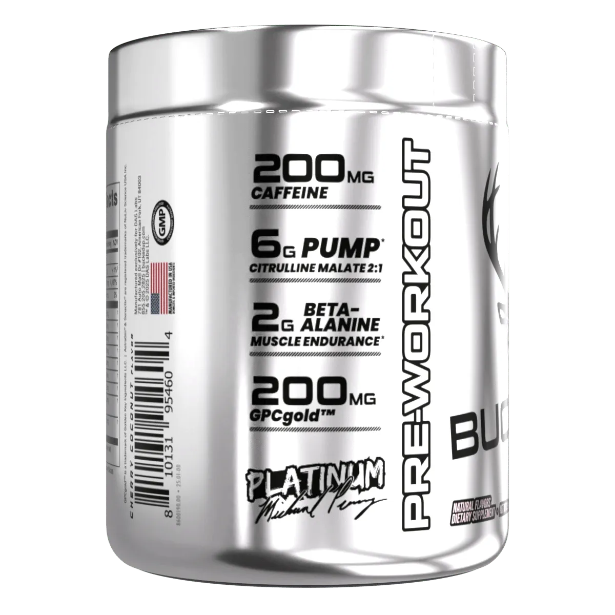 Bucked Up Pre Workout Supplement - Mike Perry Platinum Edition | Energy & Focus Booster for Gym & Fitness Training