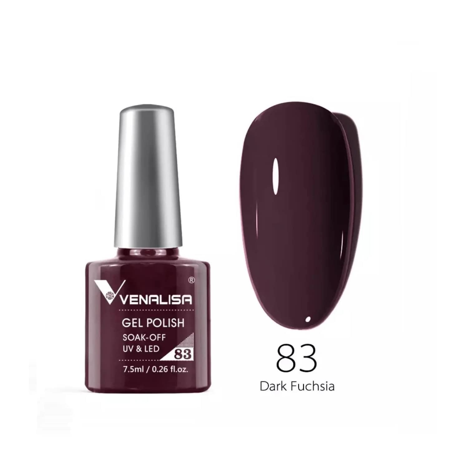 VENALISA 7.5ml #83 Soak Off UV LED Gel Nail Polish - Long Lasting Salon Quality Manicure Gel for Nail Art & DIY Home Use - Cures with UV/LED Light - Perfect for Parties, Weddings & Special Occasions