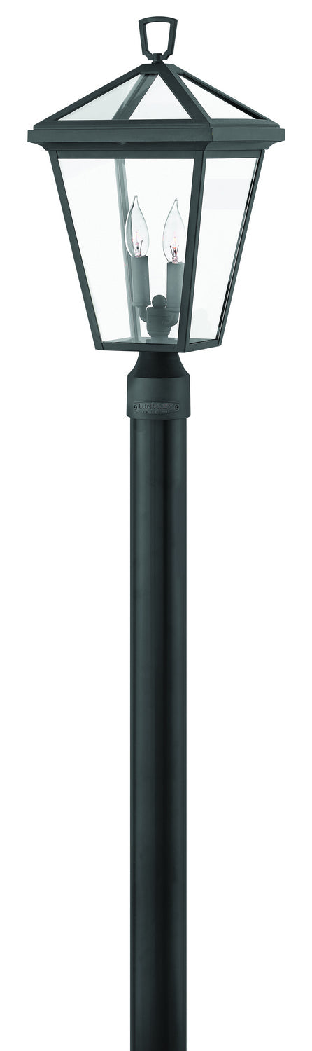 Alford Place LED Post Top Light - Pier Mount Outdoor Lighting in Museum Black - Perfect for Garden, Pathway, and Driveway Illumination