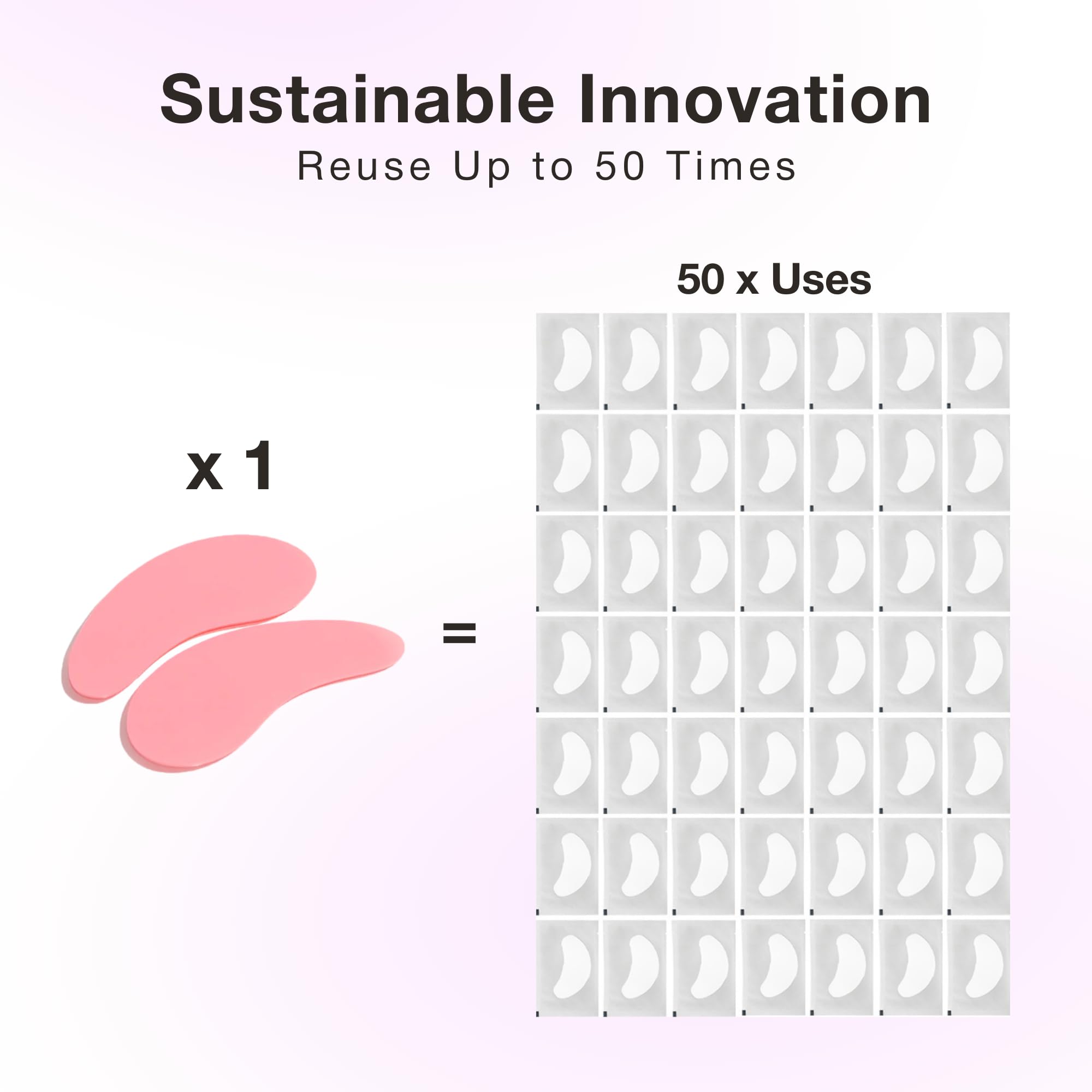 Reusable Silicone Under Eye Pads for Lash Lift & Eyelash Extensions - Soft Protective Covers for Sensitive Skin During Eyelash Perm, Lamination & Removal - White Style 3 | Perfect for Salon Professionals & At-Home Lash Care