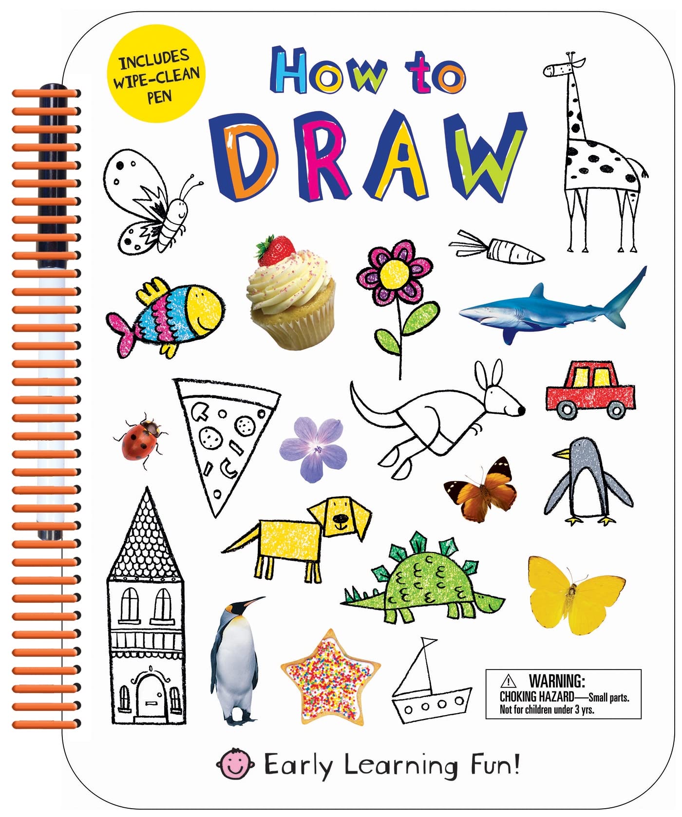 Learn to Draw with Wipe-Clean Pen - Reusable Early Learning Activity Book for Kids | Perfect for Preschool Writing Practice & Travel Entertainment