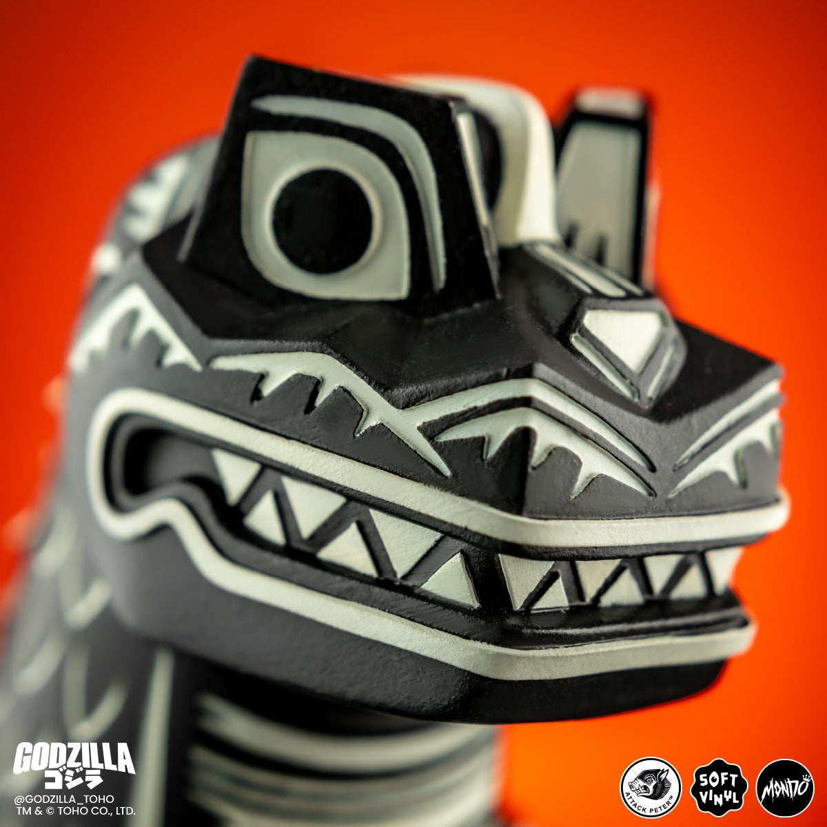 Godzilla Vinyl Designer Figure by Attack Peter - Linocut Variant Collectible Toy for Home Decor, Gift & Pop Culture Display