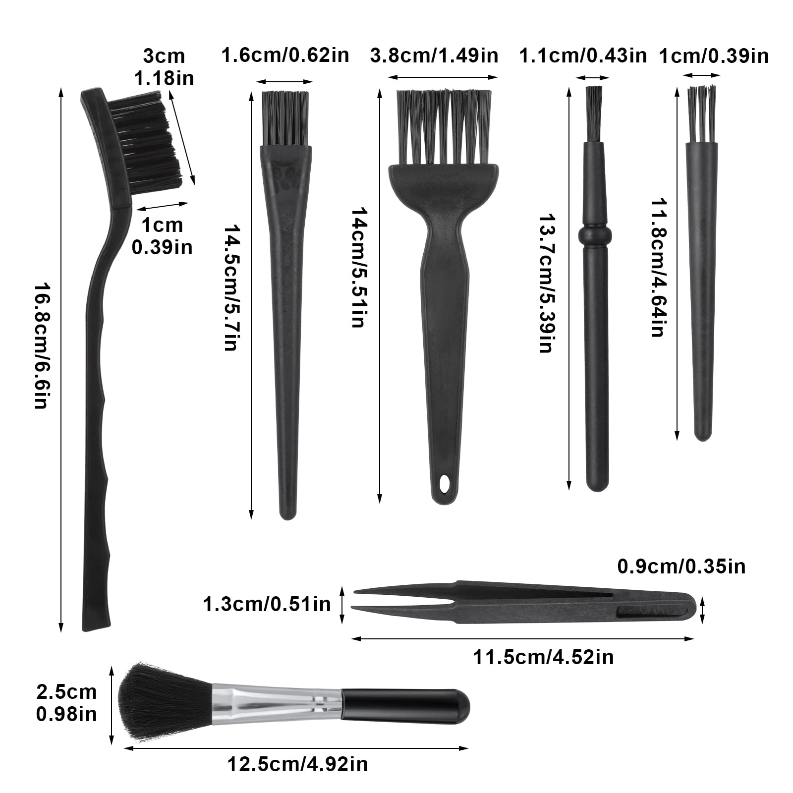 Cobee 7-Piece Anti-Static Keyboard Cleaning Brush Kit - Portable Dust Cleaning Brush for Computer, Camera, Keyboard, Car & Lab | Perfect for Office, Home & Electronics Maintenance