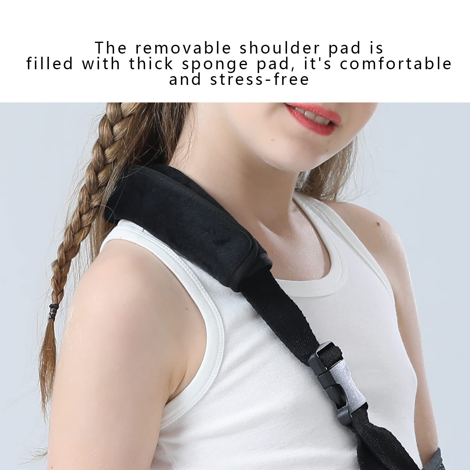 **Kids Mesh Arm Sling with Waist Strap - Pediatric Shoulder Support for Elbow Injury, Rotator Cuff Tear, Dislocated Fracture - Comfortable & Adjustable for Daily Use & Shower**