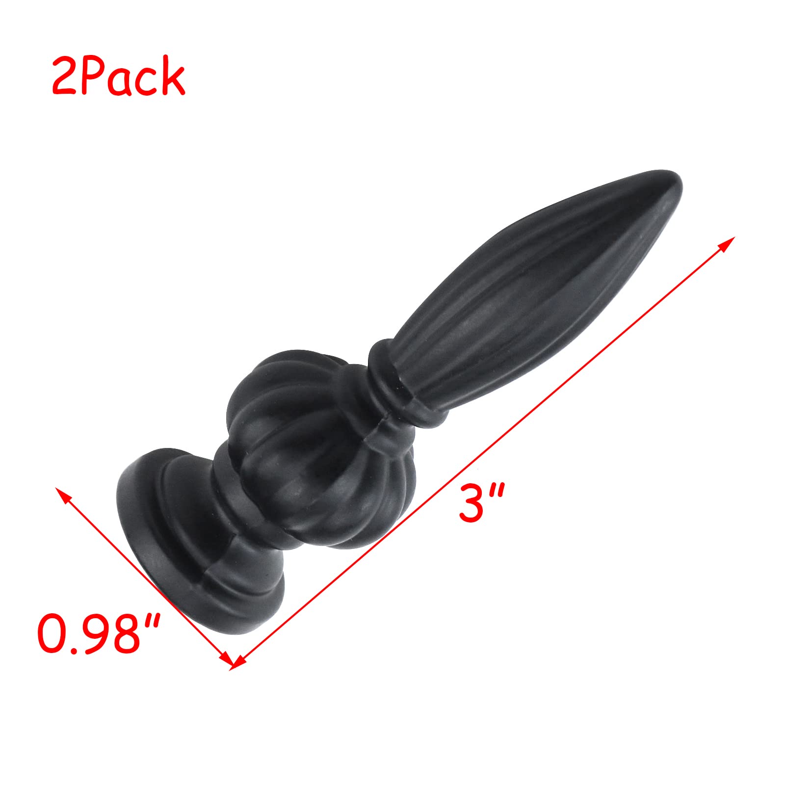 HEVSTIL 2-Pack Black Lamp Finial Cap Knob Set - Antique Design Lamp Shade Toppers for Traditional Home Decor | Perfect for Table Lamps, Floor Lamps & Chandeliers