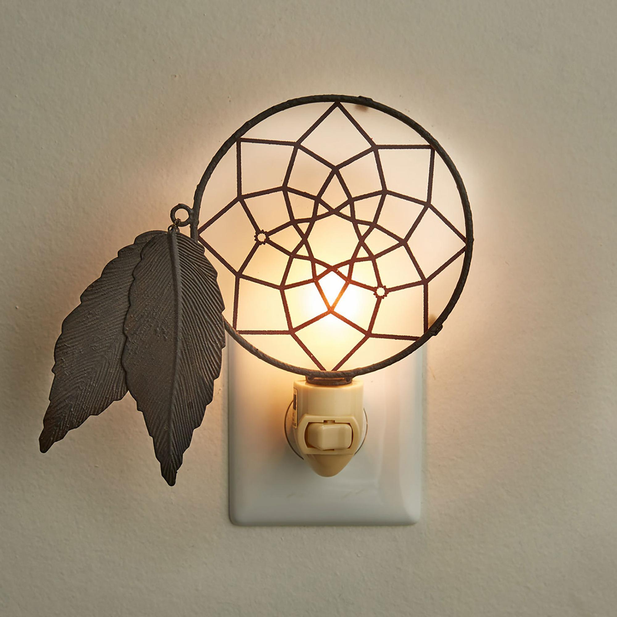 Dreamcatcher Night Light - Handmade Boho Decor for Bedroom, Nursery & Kids Room - Soothing Night Light for Better Sleep & Relaxation