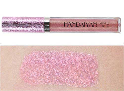 Metallic Diamond Liquid Glitter Lipstick - Long Lasting Non-Stick Lip Gloss with Shimmer Finish for Parties, Night Out & Special Occasions (Color B)