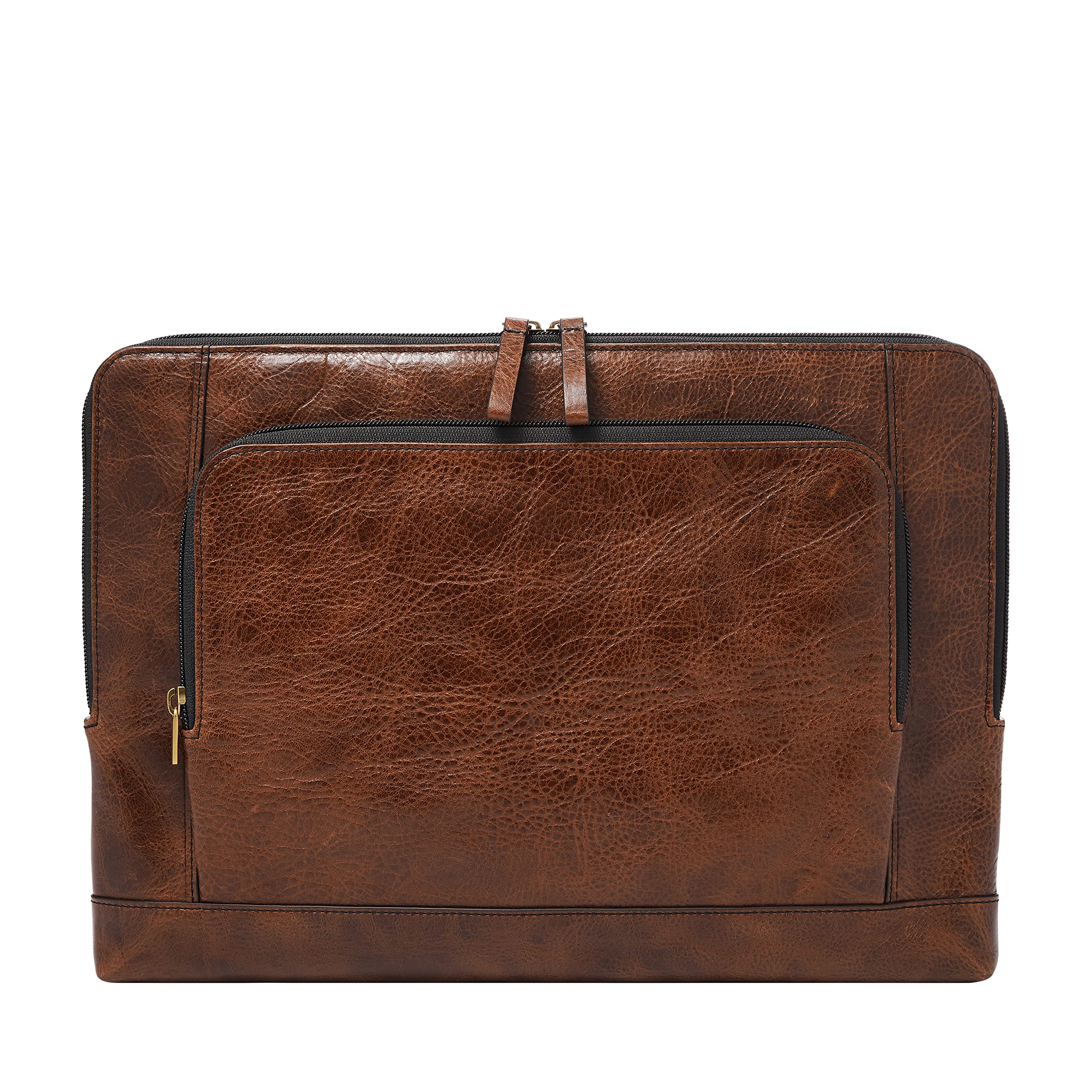 Fossil Genuine Leather Laptop Briefcase for Men - Professional 15 Inch Laptop Bag with Multiple Pockets for Work, Business Travel & Office Commute
