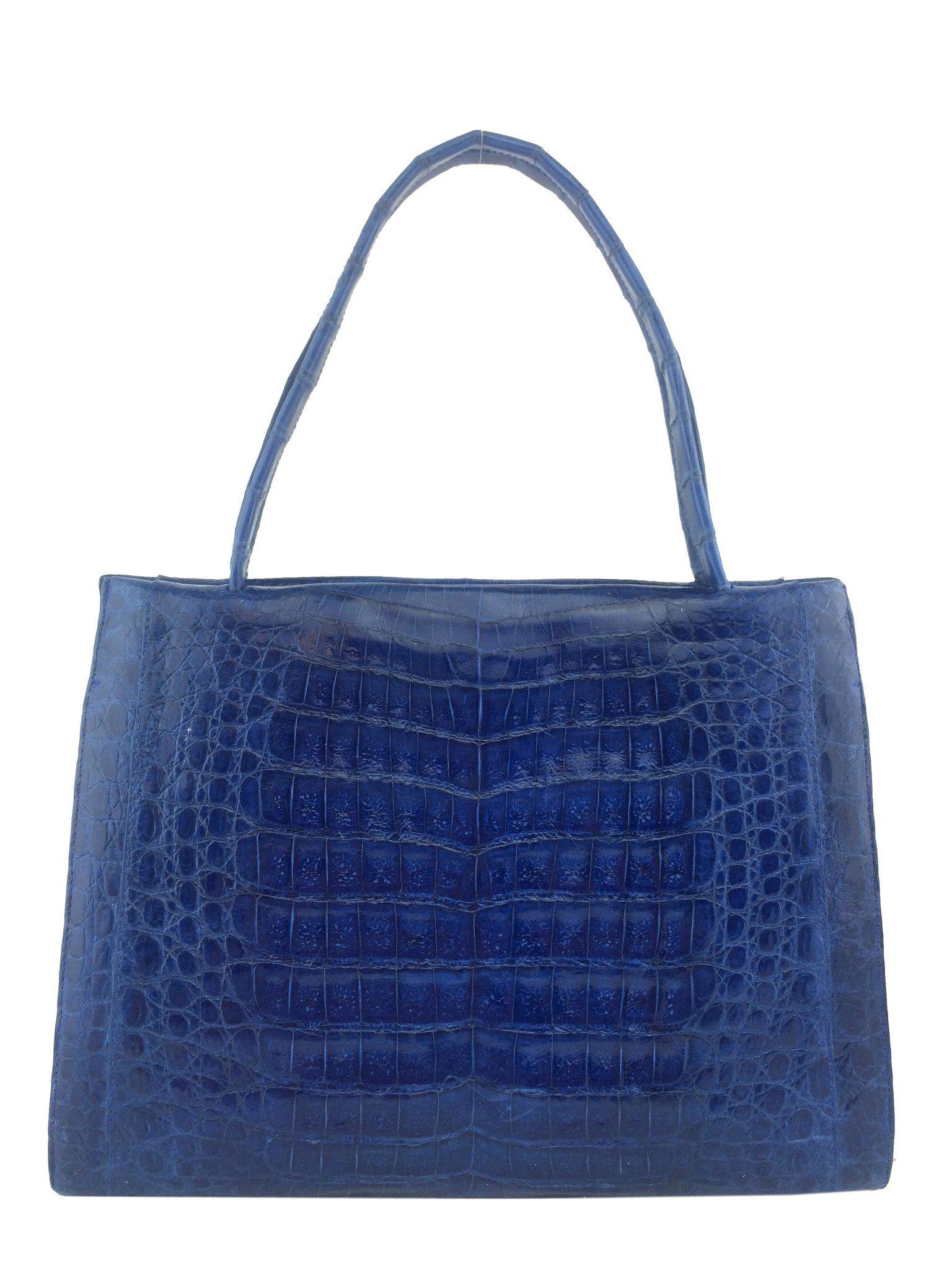 Nancy Gonzalez Wallis Medium Framed Crocodile Leather Tote Bag - Luxury Designer Handbag for Women, Perfect for Work, Travel & Everyday Use