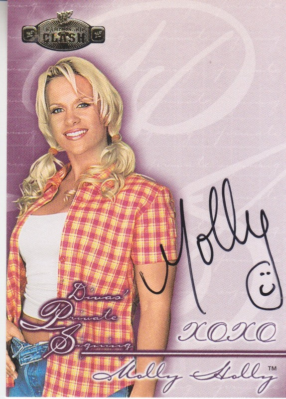 2001 Fleer WWE Championship Clash Diva Molly Holly Autographed Wrestling Card - Limited Edition Collectible (Approx. Value $50) - Perfect for WWE Memorabilia Fans, Sports Collectors & Gift Ideas