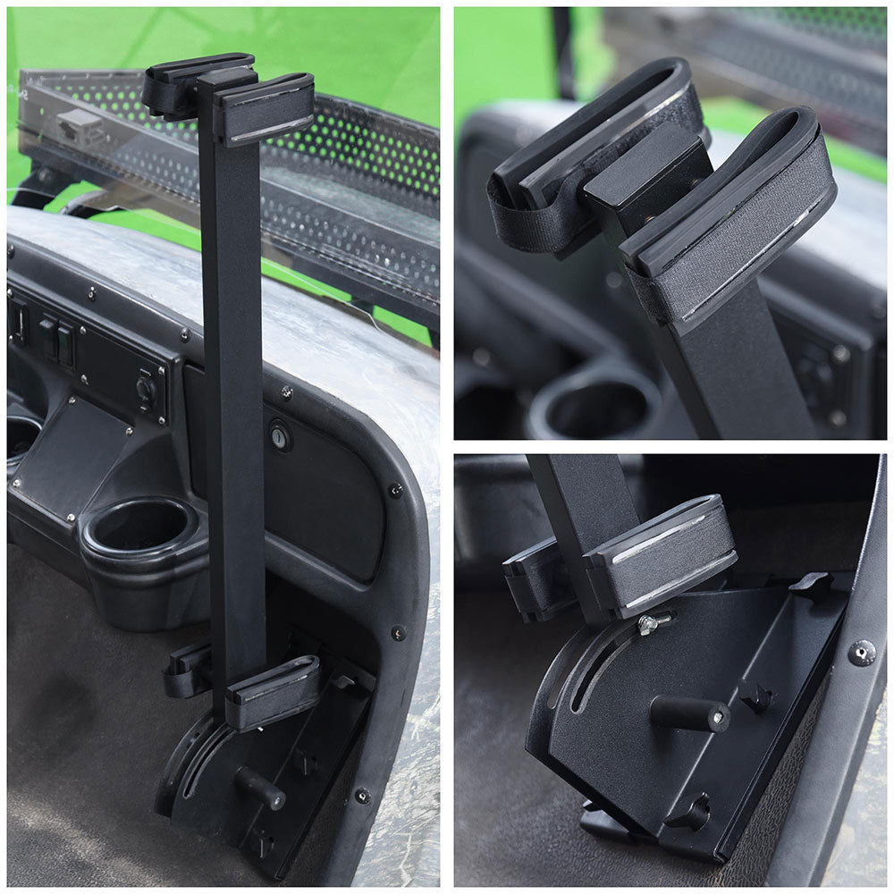 Universal Golf Cart Rack Holder - Quick Release Compatible with EZGO & Yamaha Carts | Durable Storage Solution for Golf Clubs & Accessories | Perfect for Golf Courses & Outdoor Adventures