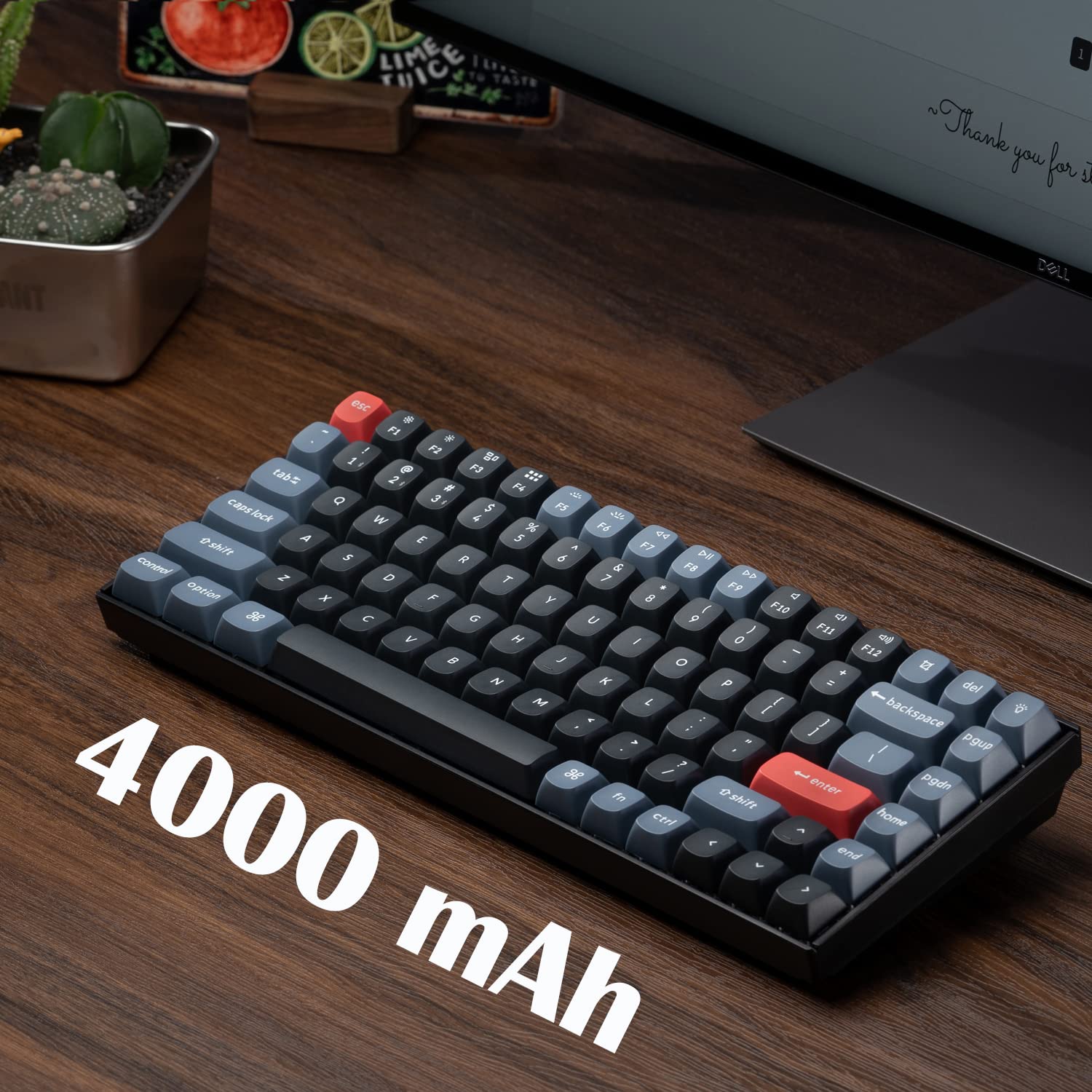 Keychron K2 Pro 75% Wireless Mechanical Keyboard - 84-Key Compact Design, Hot-Swappable Blue Switches, QMK/VIA Programmable, USB-C Wired/Wireless, White Backlit - Compatible with Mac/Windows/PC - Perfect for Gaming, Office Work & Typing Enthusiasts