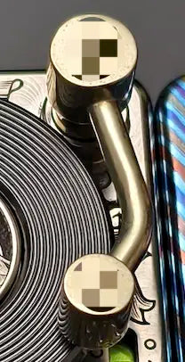 Custom 4U Personalized Titanium Alloy Keycaps for Record Players - Artistic Timascus Decorative Keycaps for Mechanical Keyboards (Perfect for Audiophiles & Keyboard Enthusiasts)
