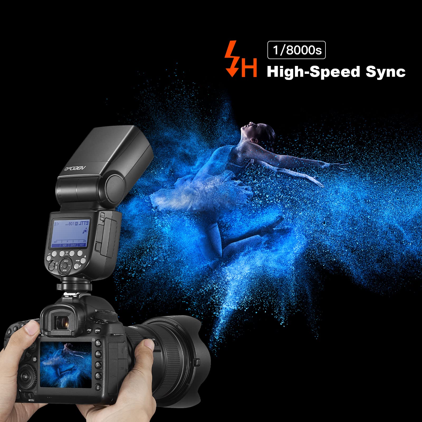 Godox V860III-O TTL HSS 2.4G Wireless Flash Speedlite for Olympus Cameras - GN60, 1/8000s Sync, 5300K Modeling Light with Li-ion Battery & XPro-O Trigger - Perfect for Wedding, Portrait & Studio Photography