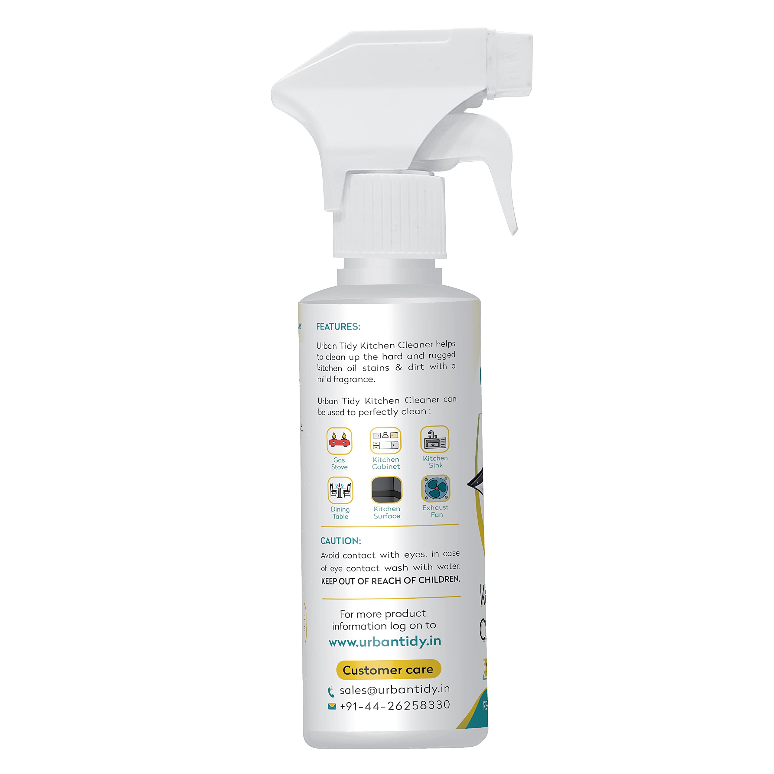 Urban Tidy Kitchen Cleaner - Oil Stain Remover for Gas Stove, Chimney, Oven, Grill, Exhaust Fans & Countertops | 250GM (Pack of 2) with Fresh Fragrance | Perfect for Deep Cleaning & Grease Removal in Home Kitchens