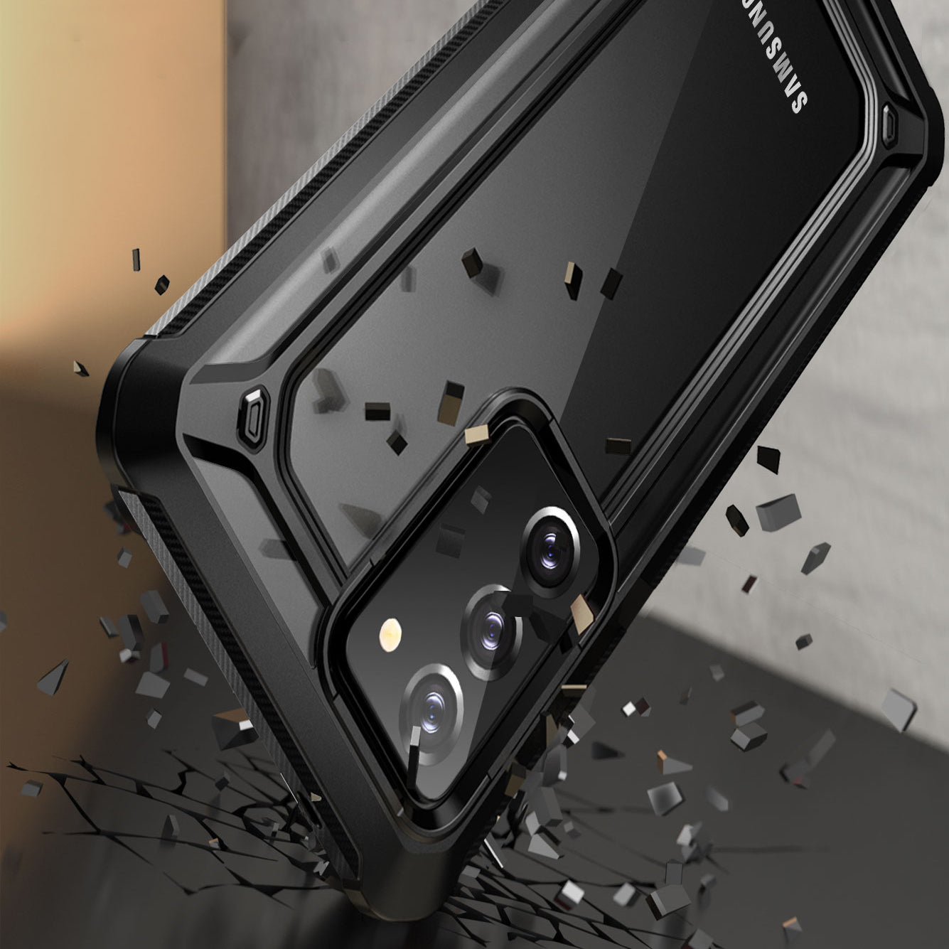 Samsung Galaxy Note 20 Unicorn Beetle EXO Clear Protective Case - Shockproof & Slim Design for Everyday Use (Open Box, Black) - Perfect for Work, Travel & Outdoor Activities