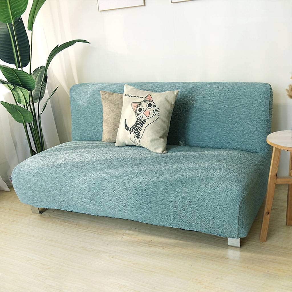 Stretch Sofa Slipcover Armless - Washable Non-Slip Couch Cover for 2-3 Cushion Sofas (125-160cm/49-63in) - Furniture Protector for Pets & Kids - Perfect for Living Room, Loveseat, and Pet-Friendly Homes