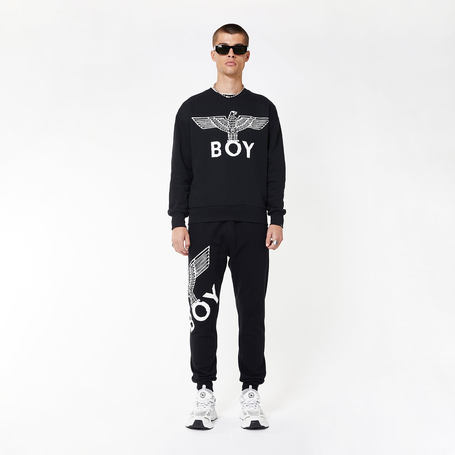 BOY EAGLE SCRIBBLE JOGGERS - Trendy Kids' Graphic Print Jogger Pants for Boys | Perfect for Playdates, School & Casual Outings