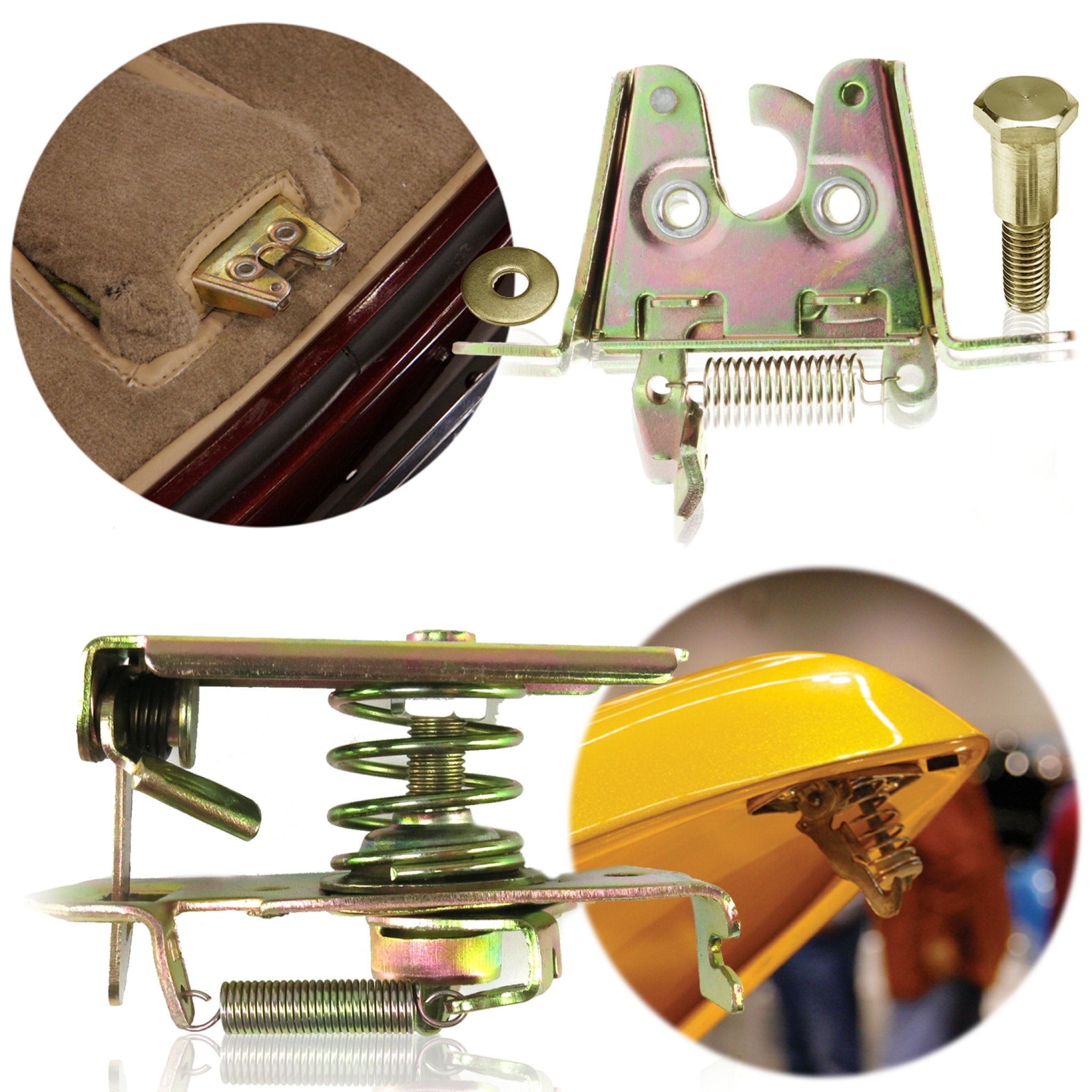 1903 Rambler Model F Heavy Duty Large Slimline Bear Claw Trunk & Hood Latch Assembly Upgrade Kit - Classic Car Restoration & Vintage Auto Parts Replacement