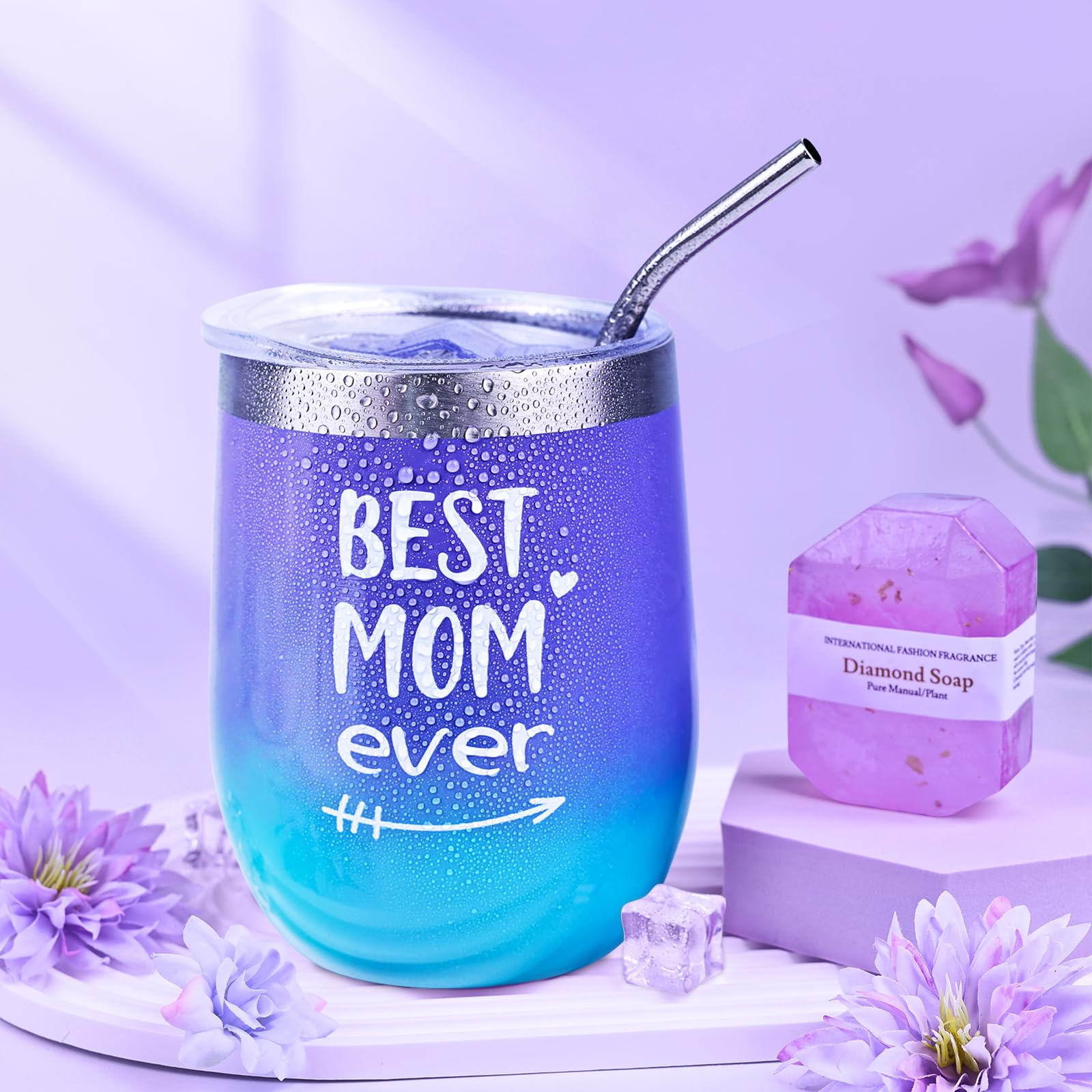 Luxury Spa Gift Set for Mom - Purple Flannel Blanket, Birthday & Mother's Day Gifts from Daughter or Son - Perfect for Relaxation, Christmas & Special Occasions