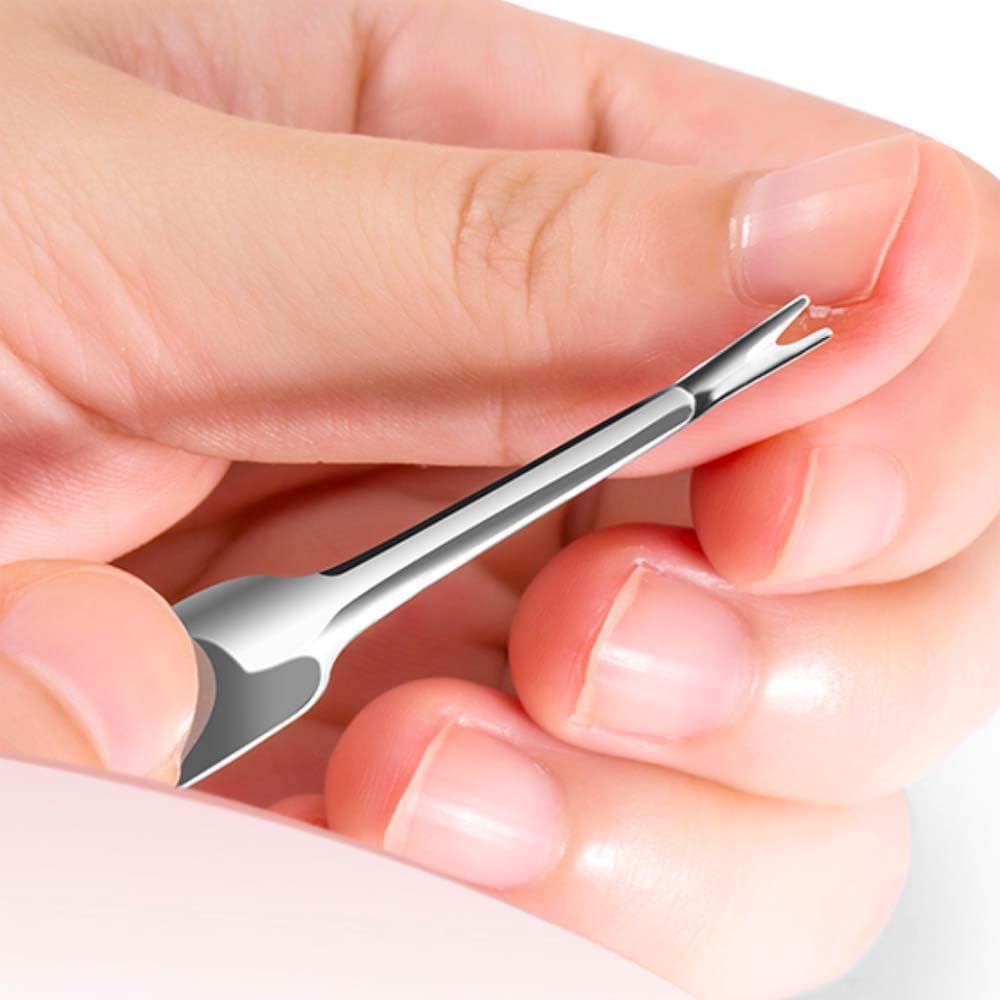 ZAUKY Professional Cuticle Remover & Pusher - Stainless Steel Nail Cleaner with Anti-Slip Grip - Dead Skin Cutter for Manicures & Pedicures - Perfect for Home Nail Care & Salon Use