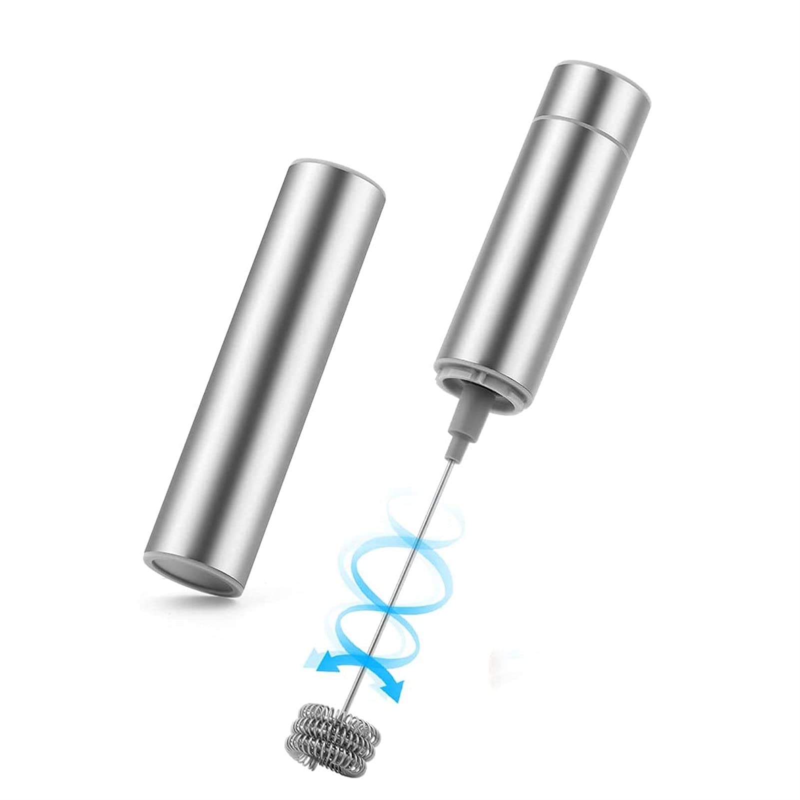 Pictetw Stainless Steel Milk Frother - Handheld Battery Operated Foam Maker & Drink Mixer for Coffee, Latte, Cappuccino, Frappe, Matcha, Hot Chocolate - Perfect for Home Baristas & Coffee Lovers