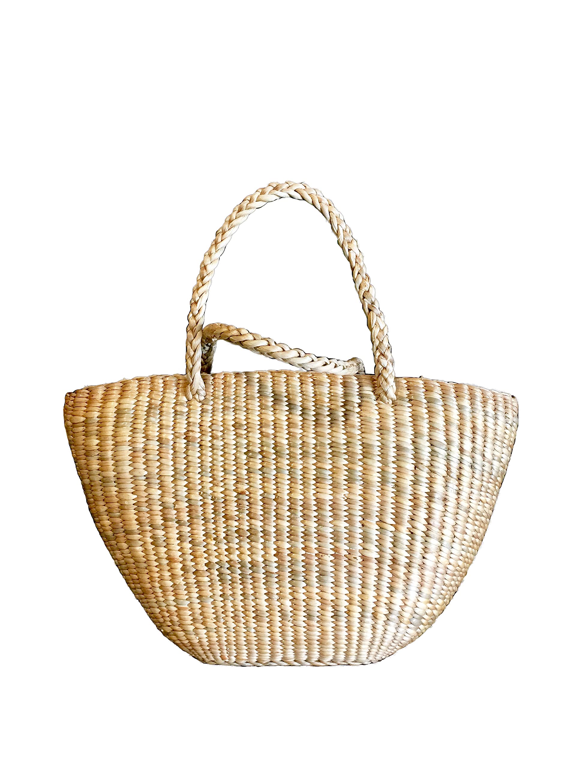 Monte Carlo Large Handwoven Straw Tote Bag - Woven Beach Basket Bag with Handles for Women | Perfect for Summer Vacation, Picnic, Market Shopping & Beach Day Accessories
