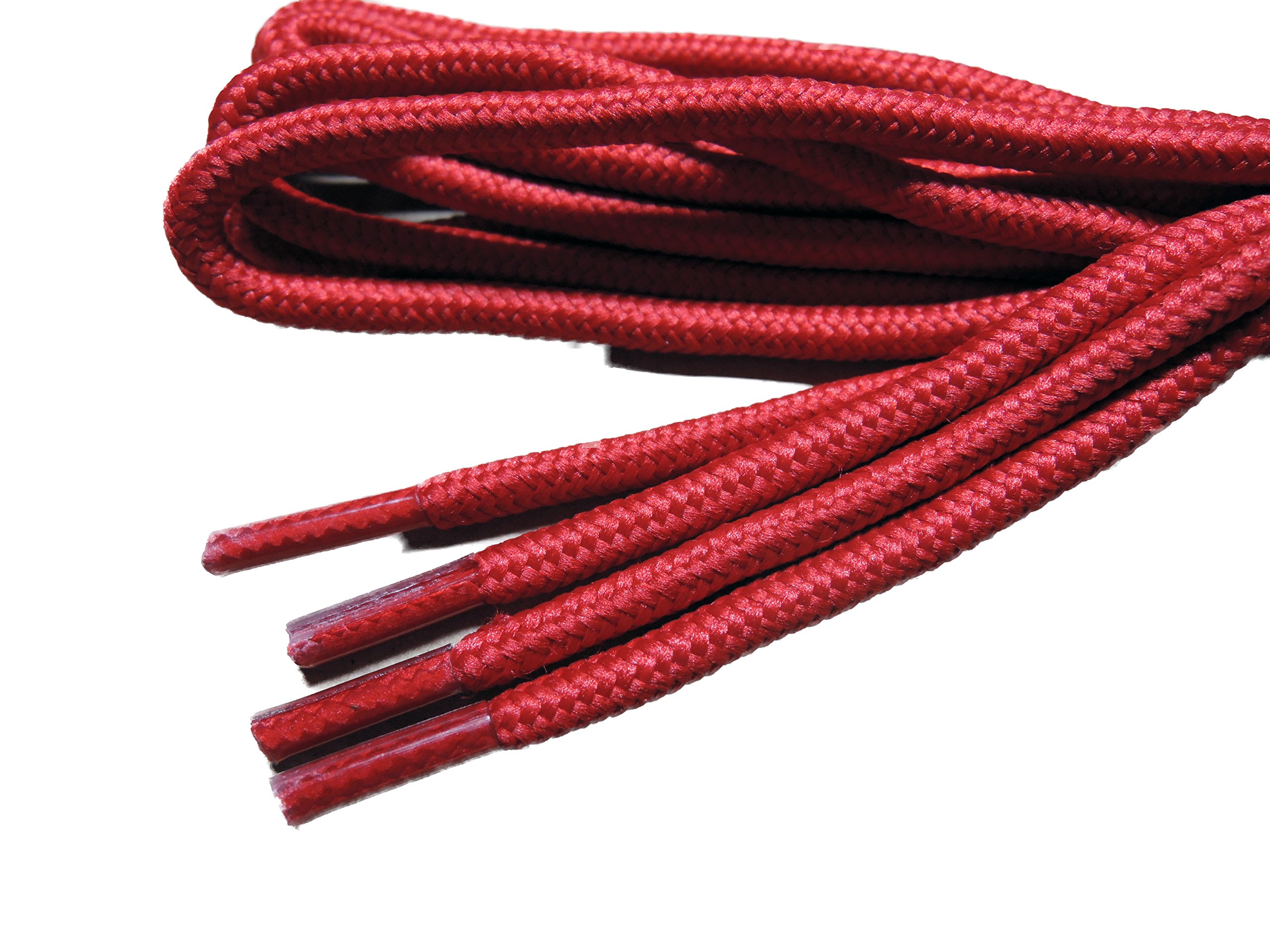 3 Pairs Punk Oi Style Long Round Boot Laces - Black, Red & White | Durable Shoelaces for Combat Boots, Work Boots & Fashion Footwear