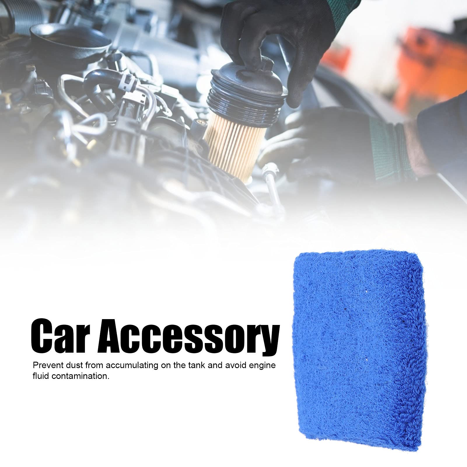 Fireproof Stretchable Oil Tank Cover - Plush Car Oil Reservoir Cap Sock for Engine Protection | Durable & Heat Resistant for Winter & Summer Use