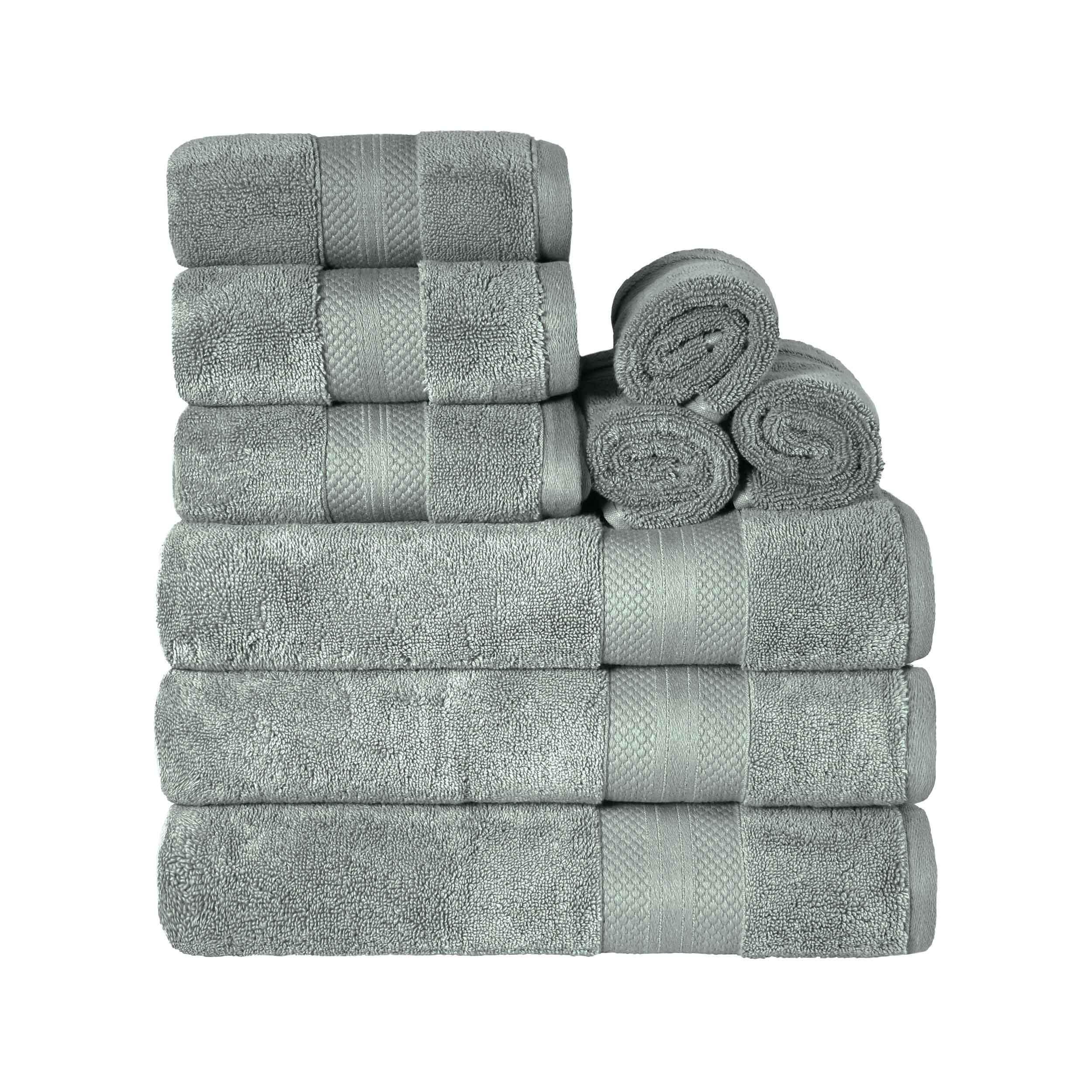 Premium 9-Piece Ultra Plush Turkish Cotton Towel Set - Highly Absorbent, Soft & Luxurious Bath Towels for Spa, Hotel, and Home Use