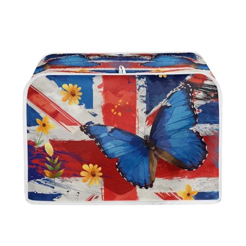 British Flag Butterfly - Blue and Red