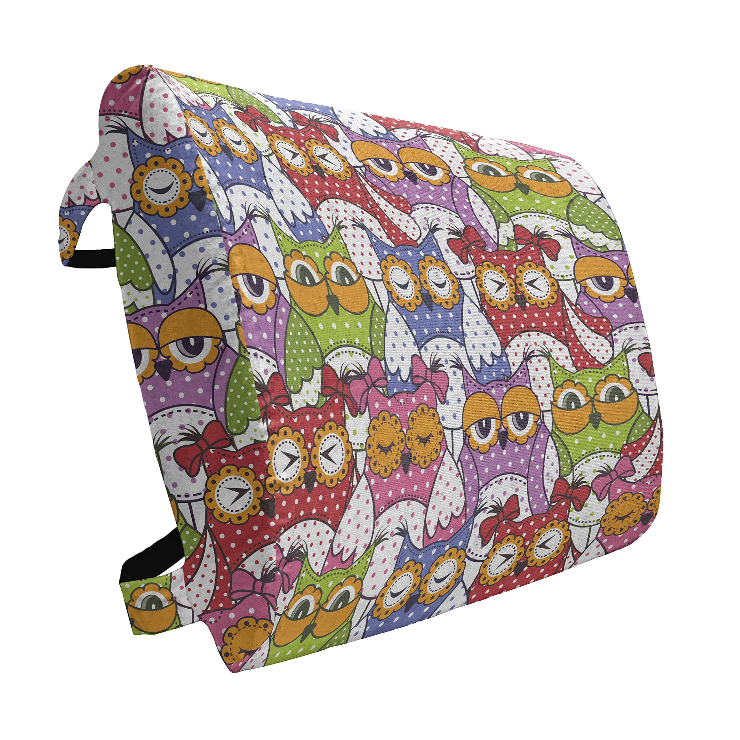Ambesonne Owl Lumbar Support Pillow - High Density Foam Back Cushion for Office Chair & Car Seat - 14