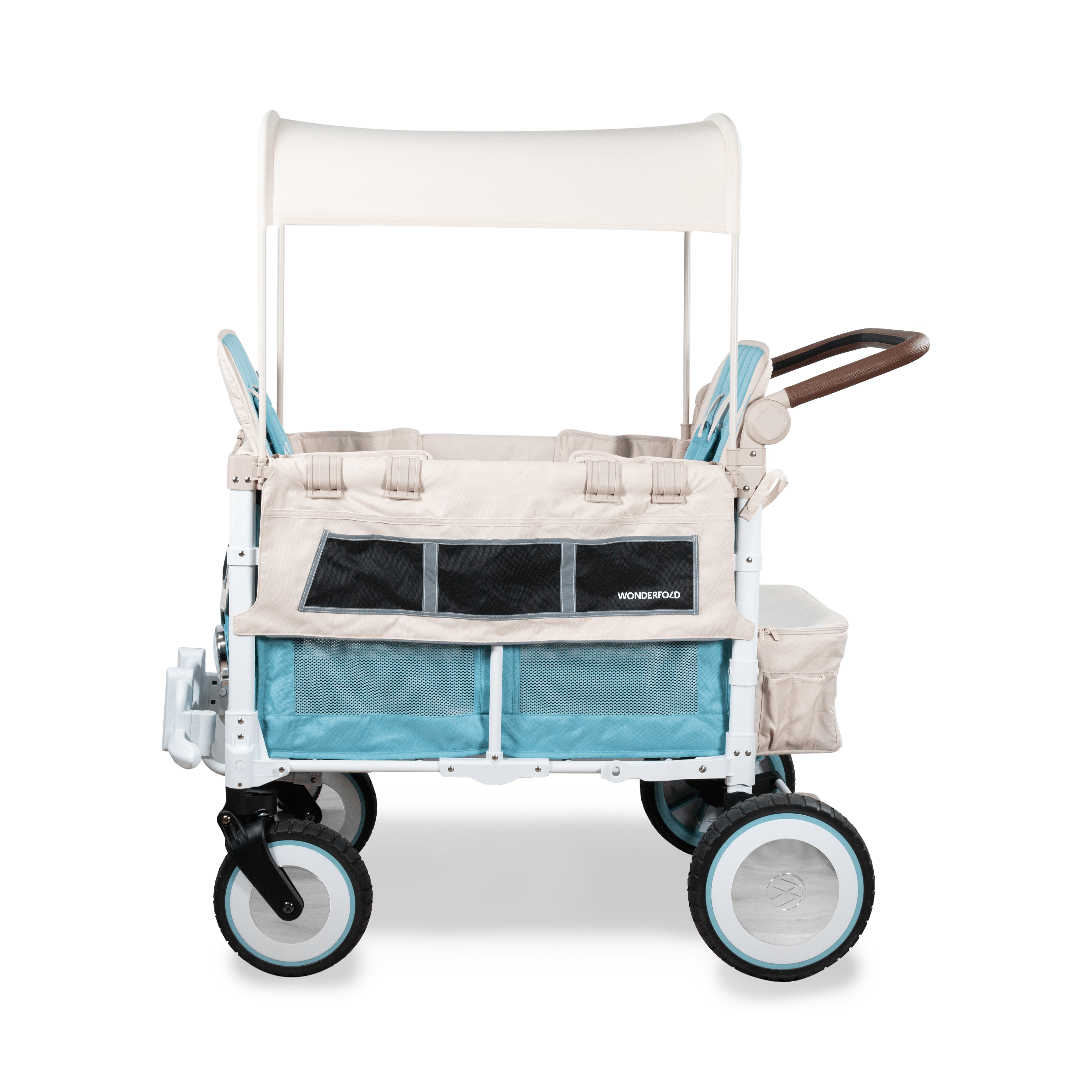 Wonderfold Wagon VW2 - 2 Seater Stroller Wagon with Canopy | Foldable All-Terrain Baby Stroller for Beach, Park & Outdoor Adventures