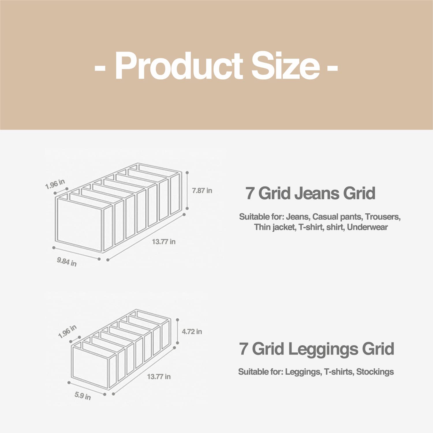 7 Grids Washable Portable Closet Organizer - Foldable Mesh Storage Box for Underwear, Socks, T-shirts & Accessories | Space Saving Wardrobe Solution for Bedroom, Dorm & Travel