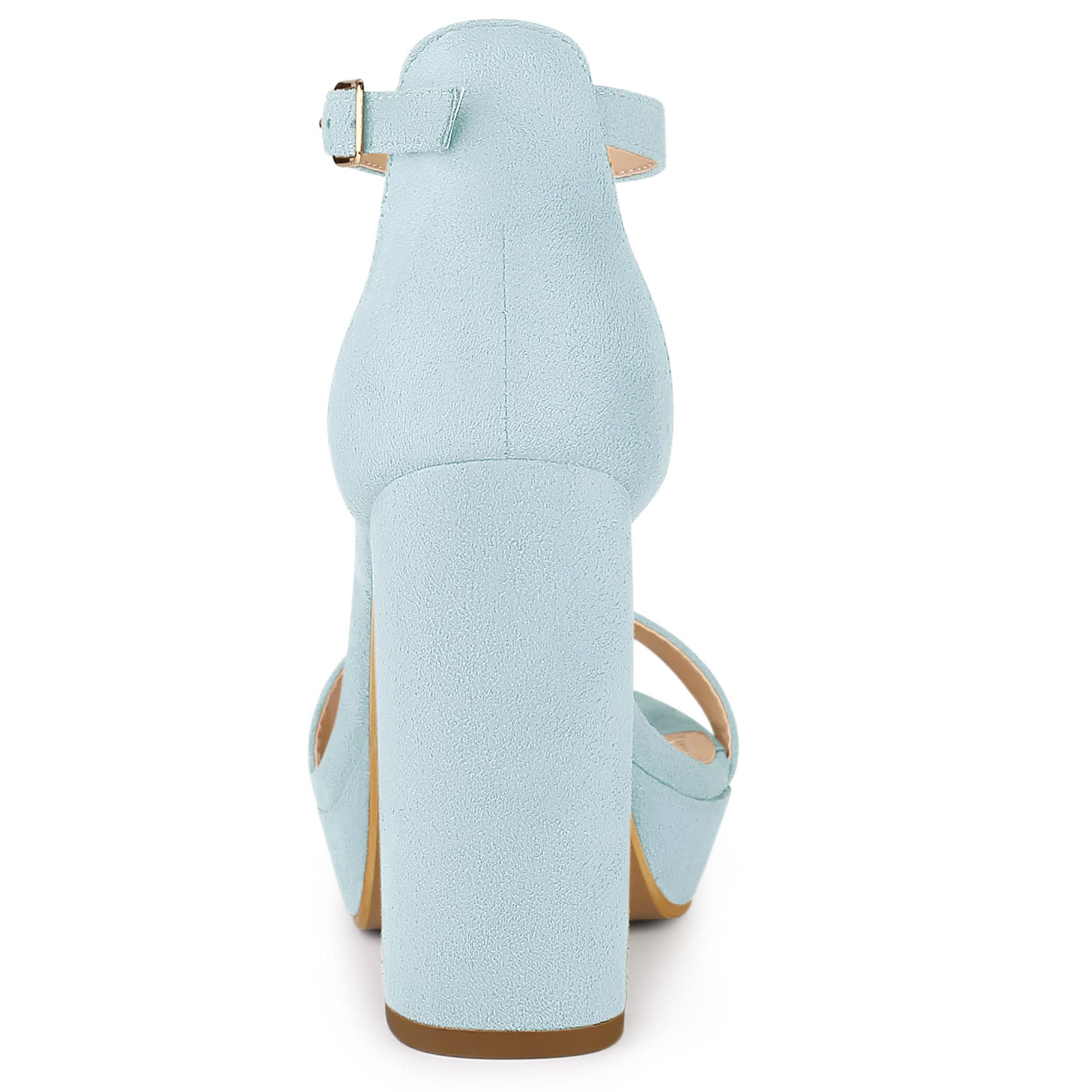 Allegra K Women's Ankle Strap Platform Chunky Heel Sandals - Comfortable Summer Dress Shoes for Weddings, Parties & Date Nights
