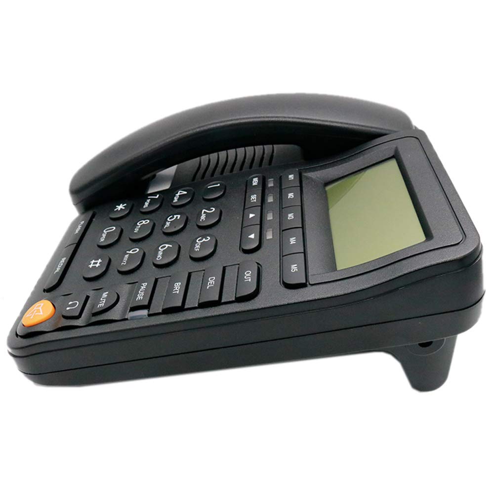 JeKaVis J-P17 Corded Landline Telephone with Headset - Call Center Phone with Caller ID, Multi-Functional Business Desktop Wired Phone for Home Office & Customer Service Use