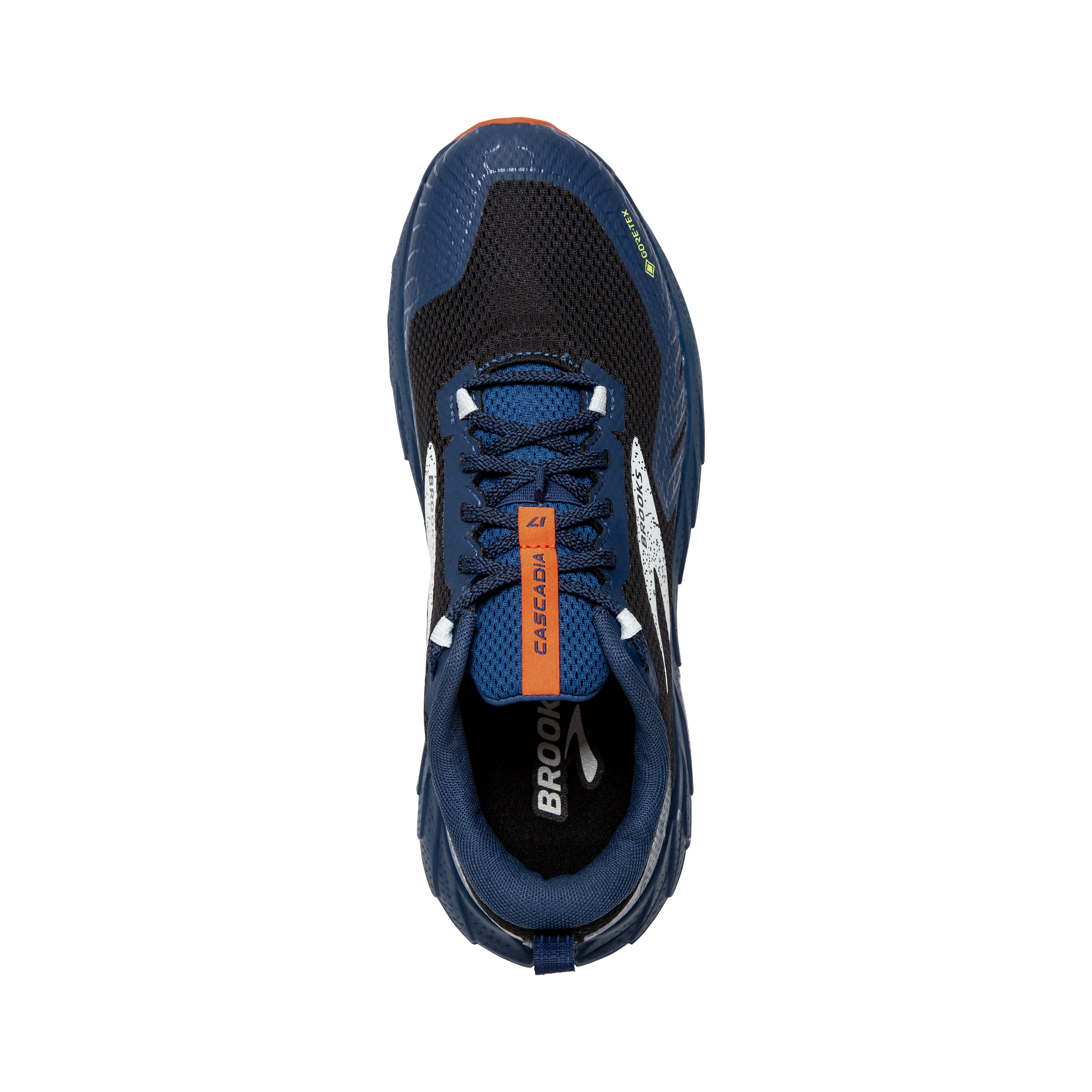 Brooks Cascadia 17 GTX Trail Running Shoes for Women - Waterproof Hiking Shoes with Gore-Tex (B Width) - Black/Blue/Firecracker - Perfect for Outdoor Adventures & Trail Running