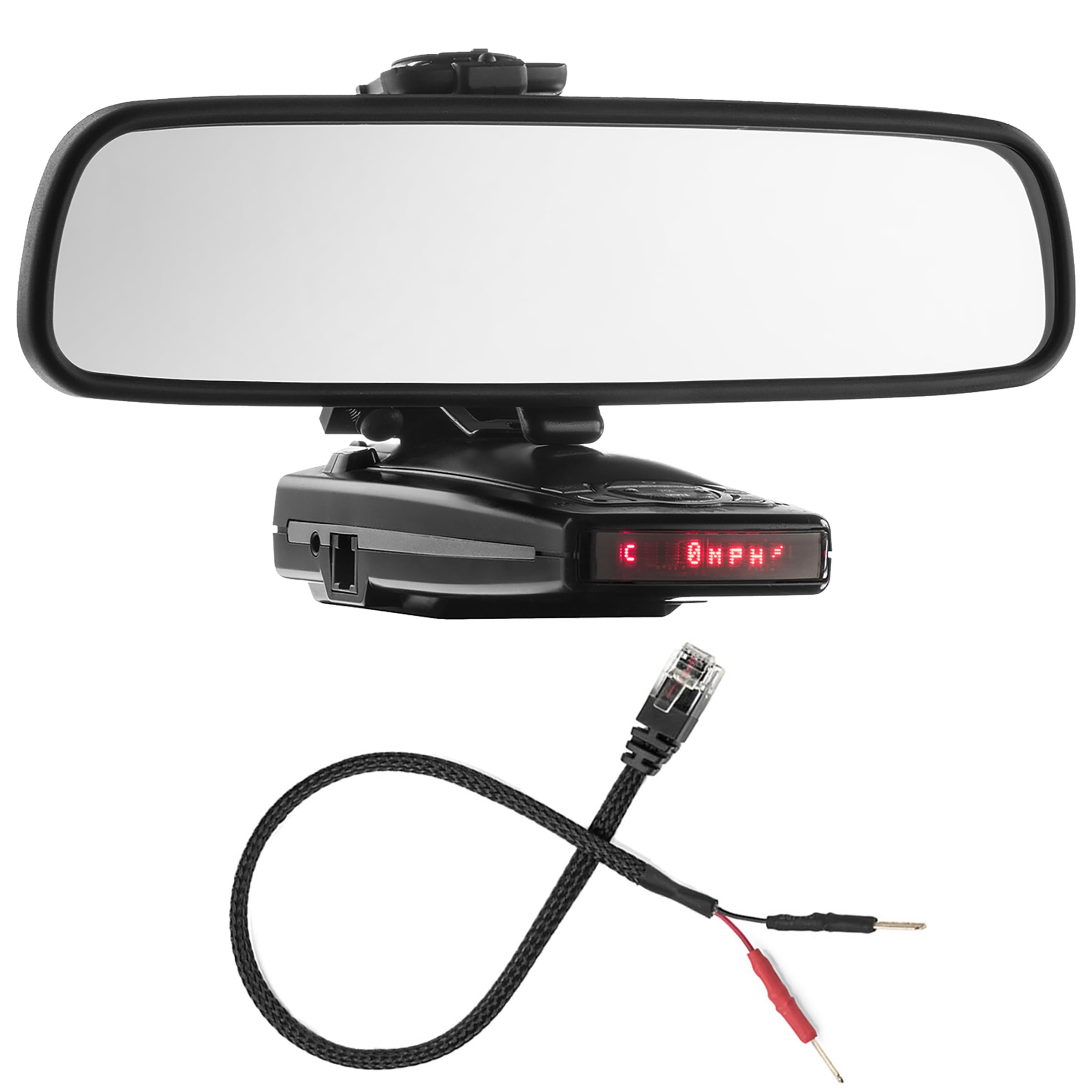 Escort 9500iX Redline Radar Detector Mirror Mount Bracket & Power Cord Kit - Universal Fit for Cars, Trucks & SUVs - Easy Installation for Hands-Free Driving Safety