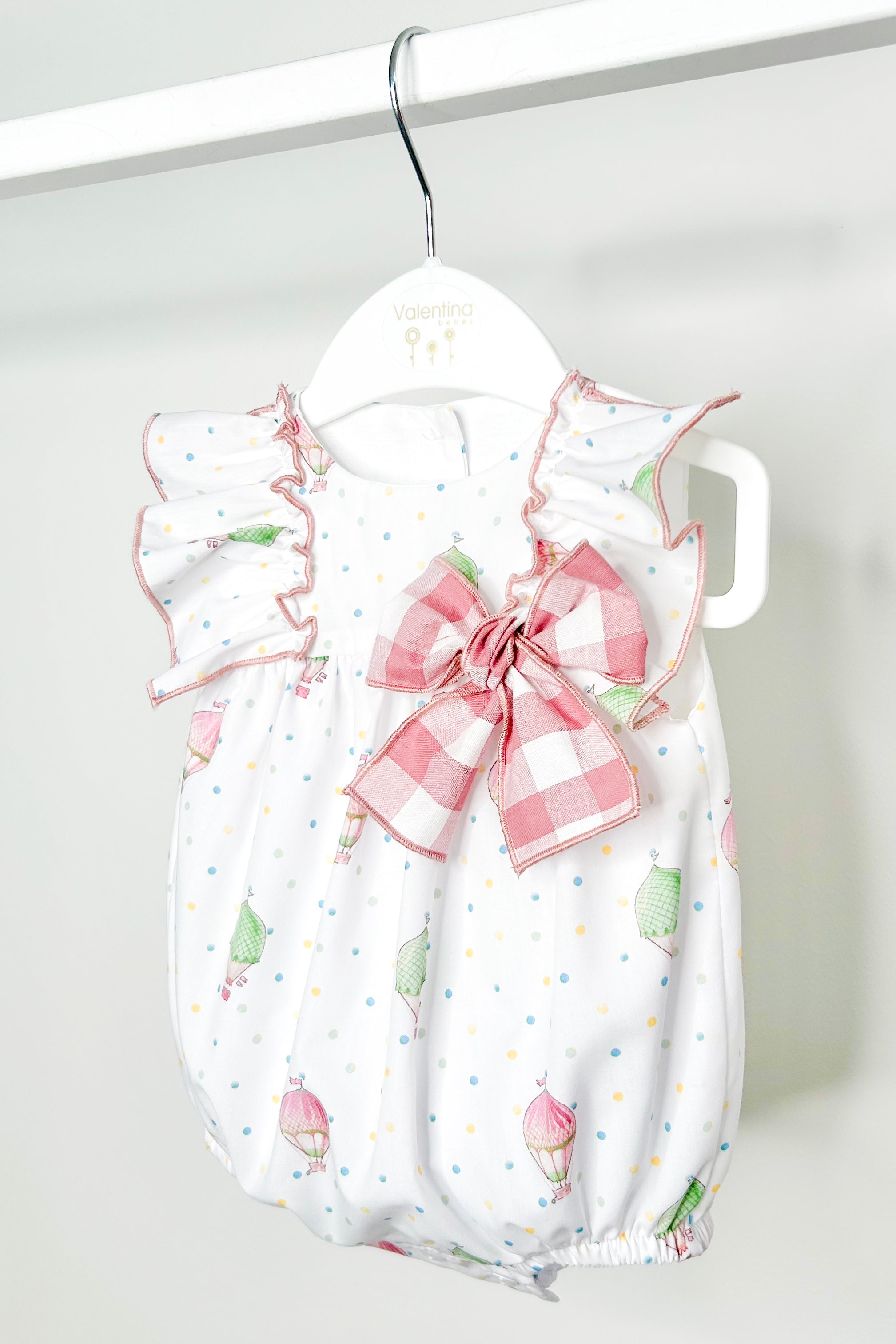 Magdalene Pink Hot Air Balloon Romper - Cute Baby Jumpsuit for Girls | Perfect for Birthday, Photo Shoots & Outdoor Adventures