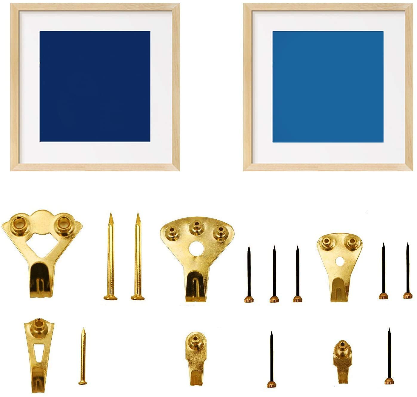 Northern Brothers Heavy Duty Picture Hanging Kit - 130 Piece Wall Hangers with Nails for Frames & Artwork | Secure Picture Display for Home, Office & Gallery Decor