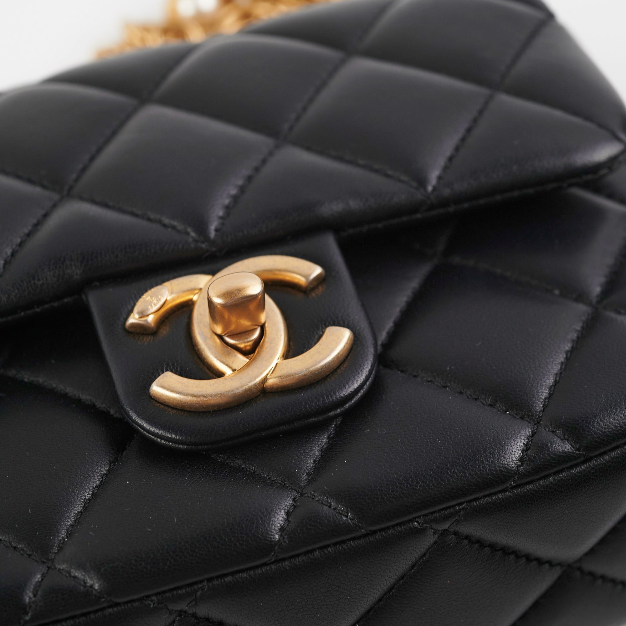 Chanel 23P Mini Square Bag Lambskin Black (Microchip) - Luxury Crossbody Purse for Women, Perfect for Evening Parties & Date Nights