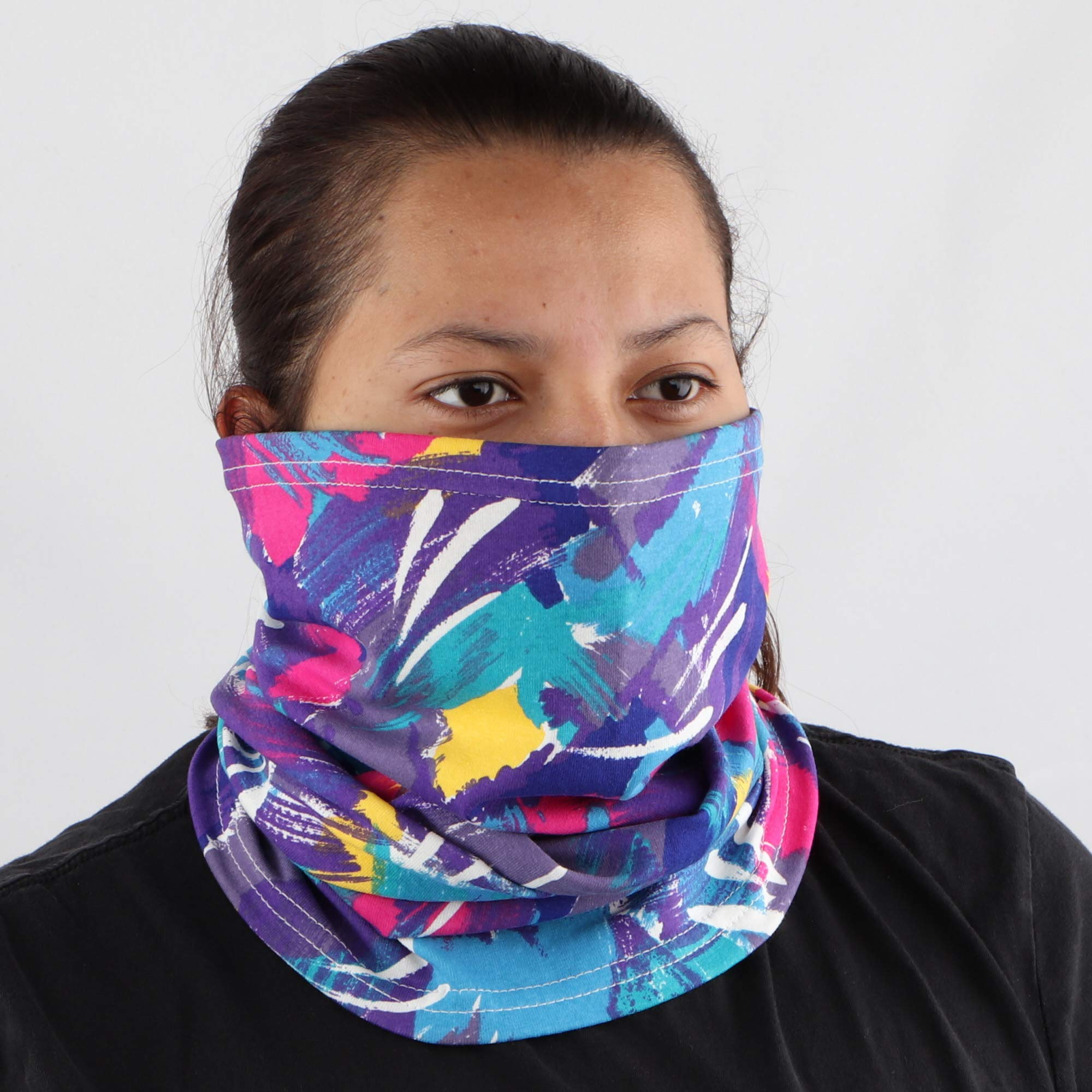Breathable Cotton Face Mask Bandana & Neck Gaiter - Made in USA | UV Protection for Outdoor Activities, Hiking, Cycling & Travel