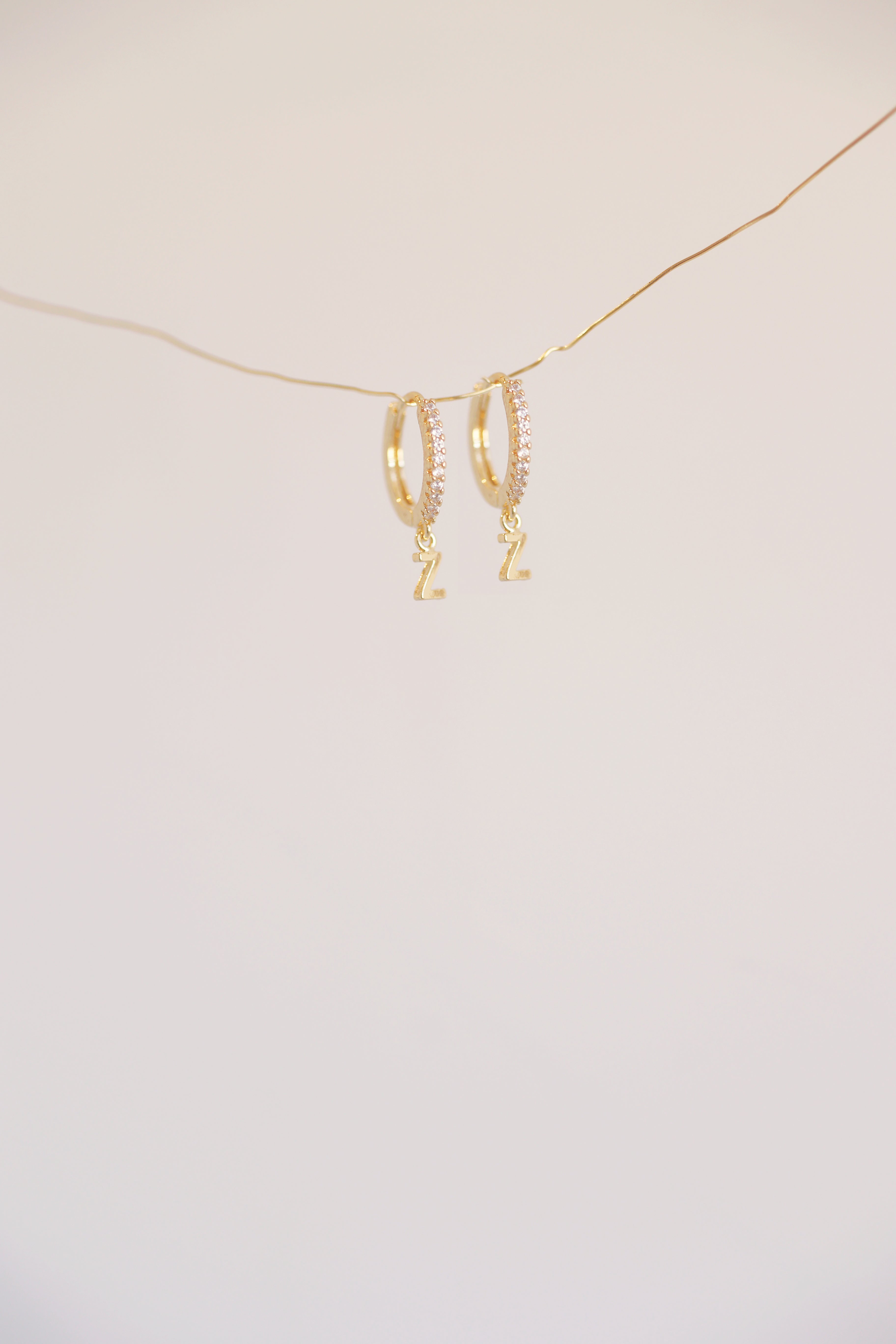 Mini Monogram Huggie Earrings - Personalized Gold Plated Hoop Earrings for Women, Perfect for Everyday Wear & Gifts