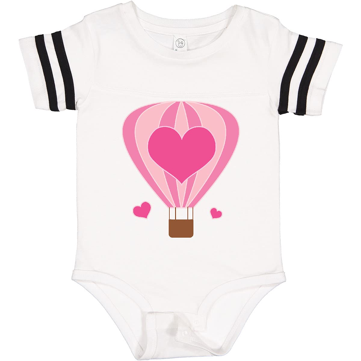 Inktastic Valentine Hot Air Balloon Baby Bodysuit - Cute Valentine's Day Outfit for Infants & Newborns - Perfect for Photo Shoots, Gifts & Special Occasions